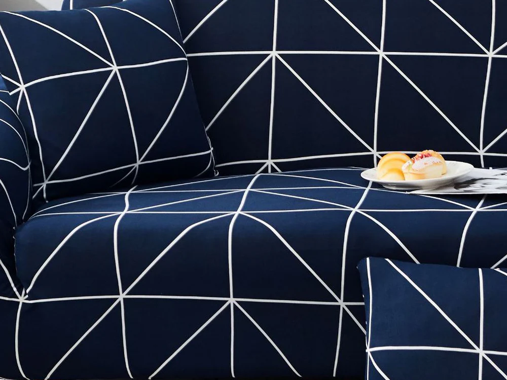 2 Seater Sofa Couch Cover 145-185cm - Grid - Image 3