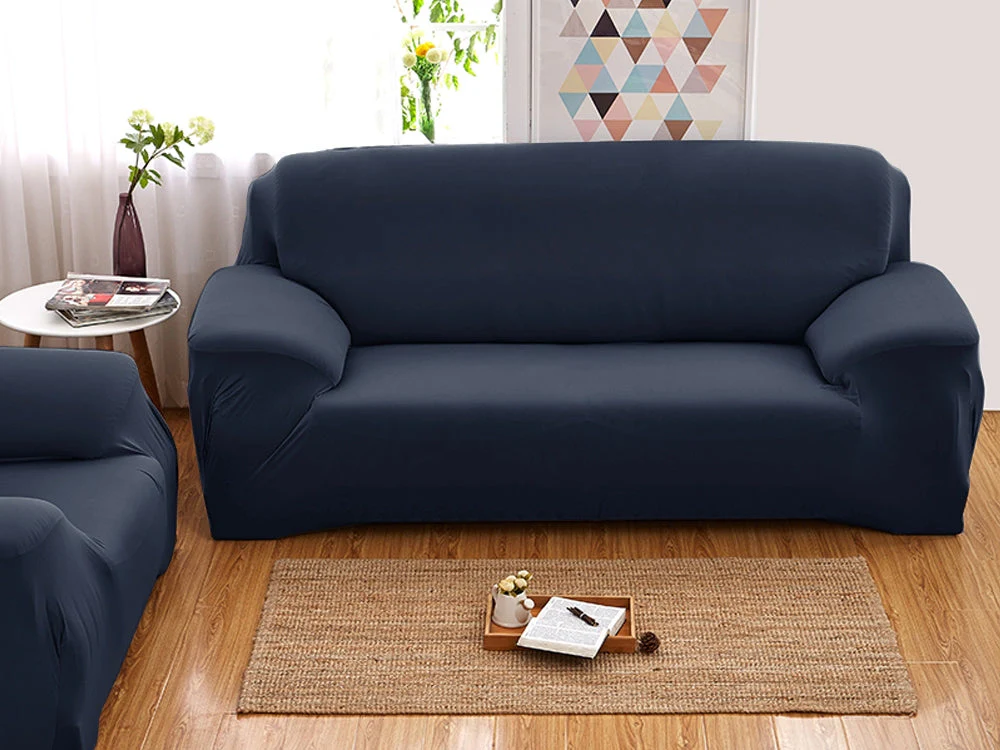 2 Seater Sofa Cover Couch Cover 145-185cm - Navy