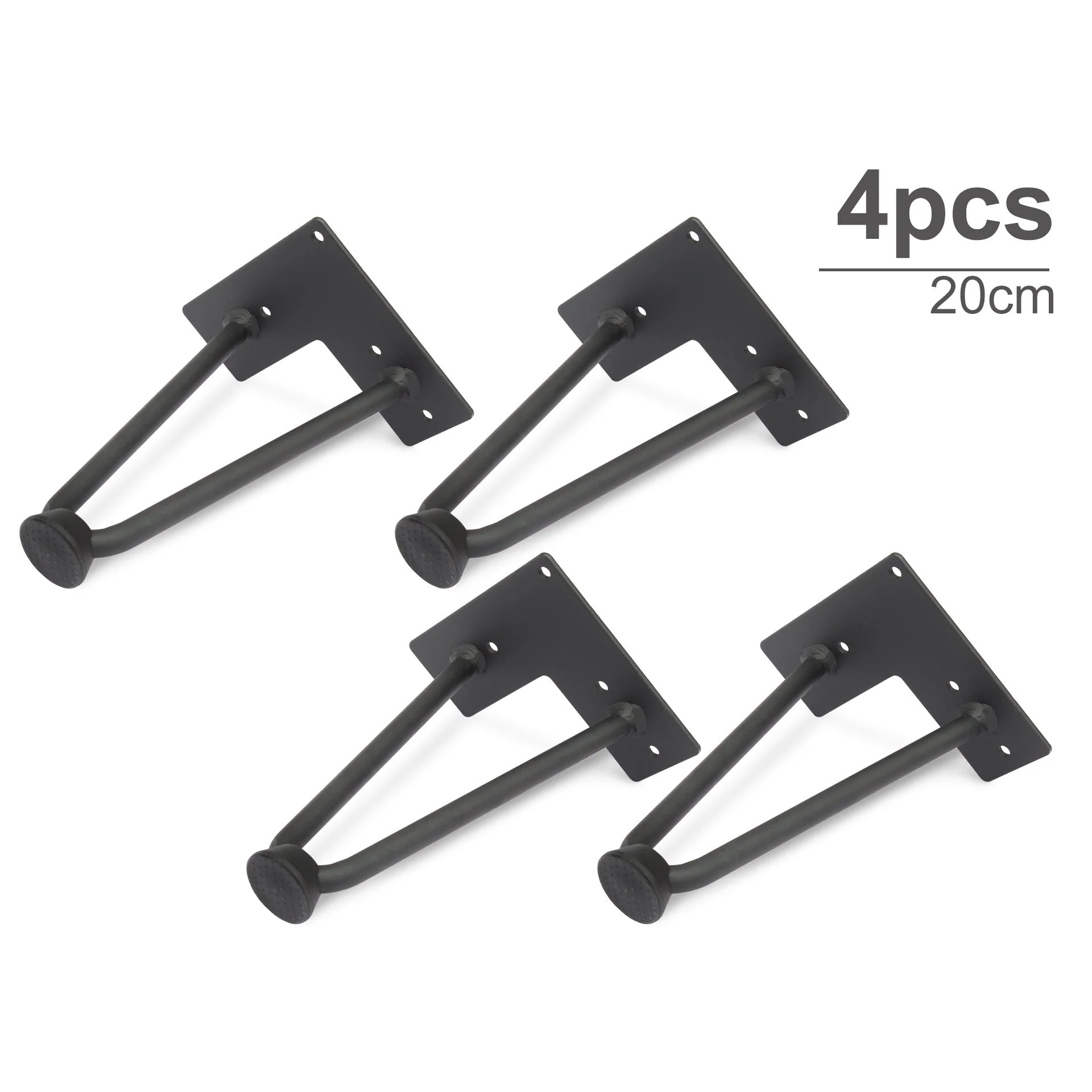20cm Hairpin Table Leg 2 Rod Steel Metal -  Set of 4 - Image 4