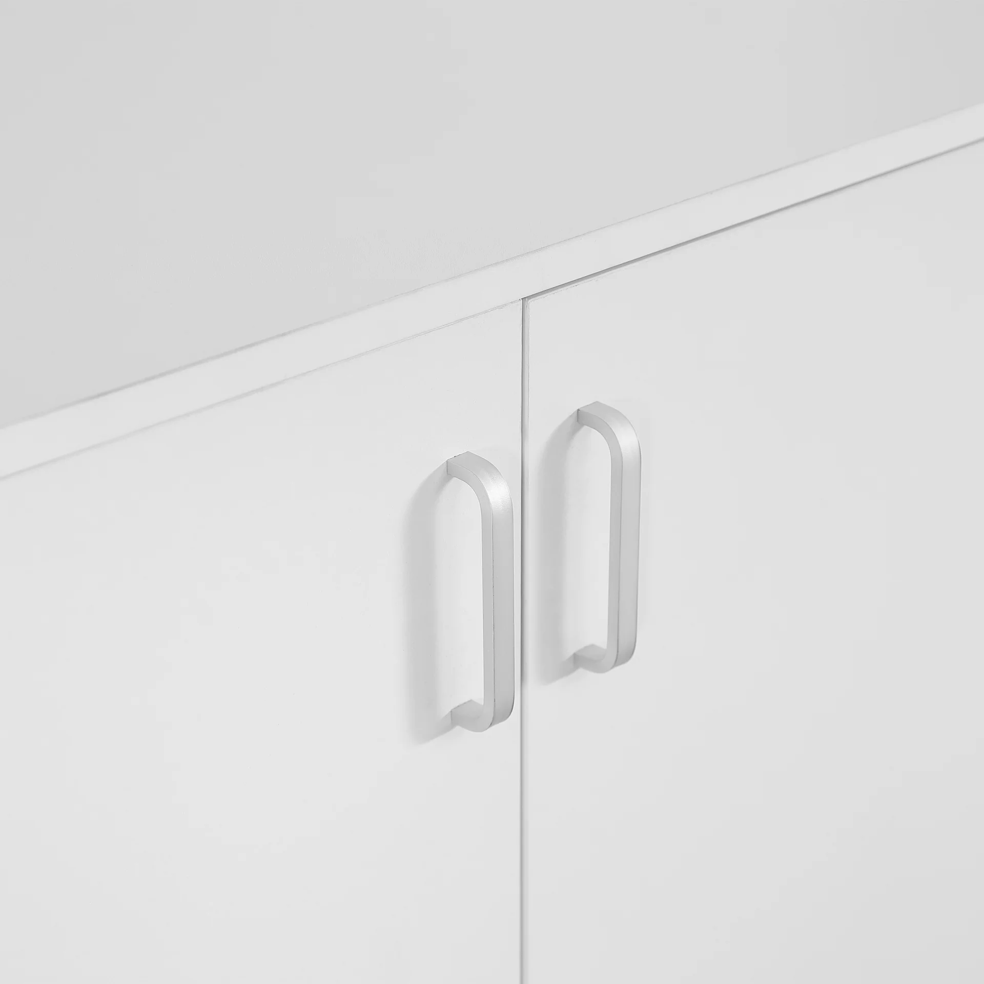 Nordic 2 Door Storage Cupboard - White - Image 11