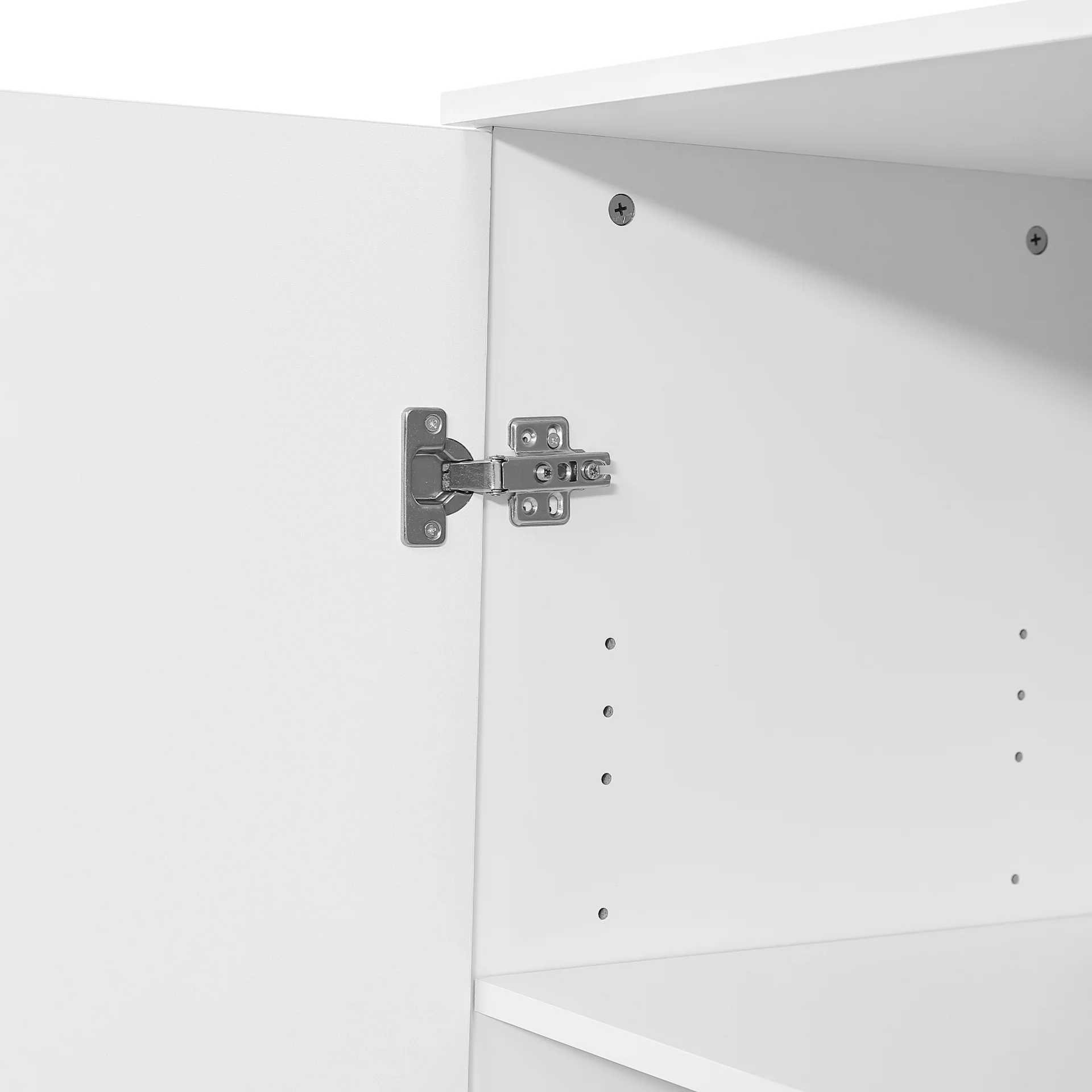 Nordic 2 Door Storage Cupboard - White - Image 13