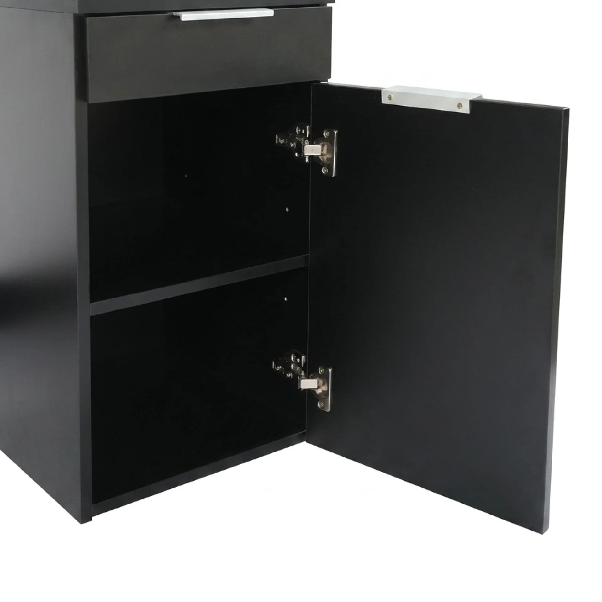 Comfrey 2 Piece Dressing Table with Mirror & Stool Set - Black - Image 14