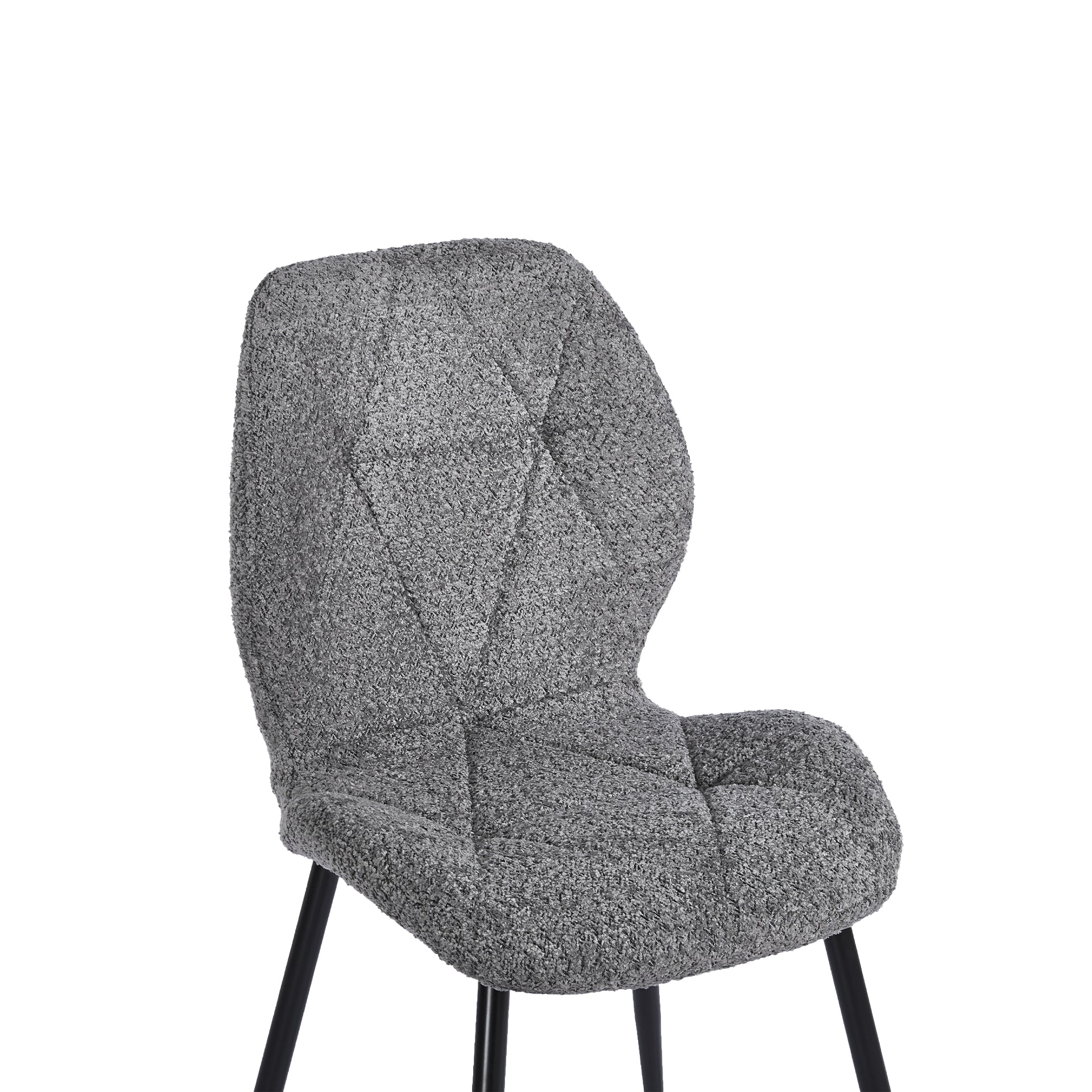 Nori Fabric Dining Chair - Set Of 4 - Grey - Image 12