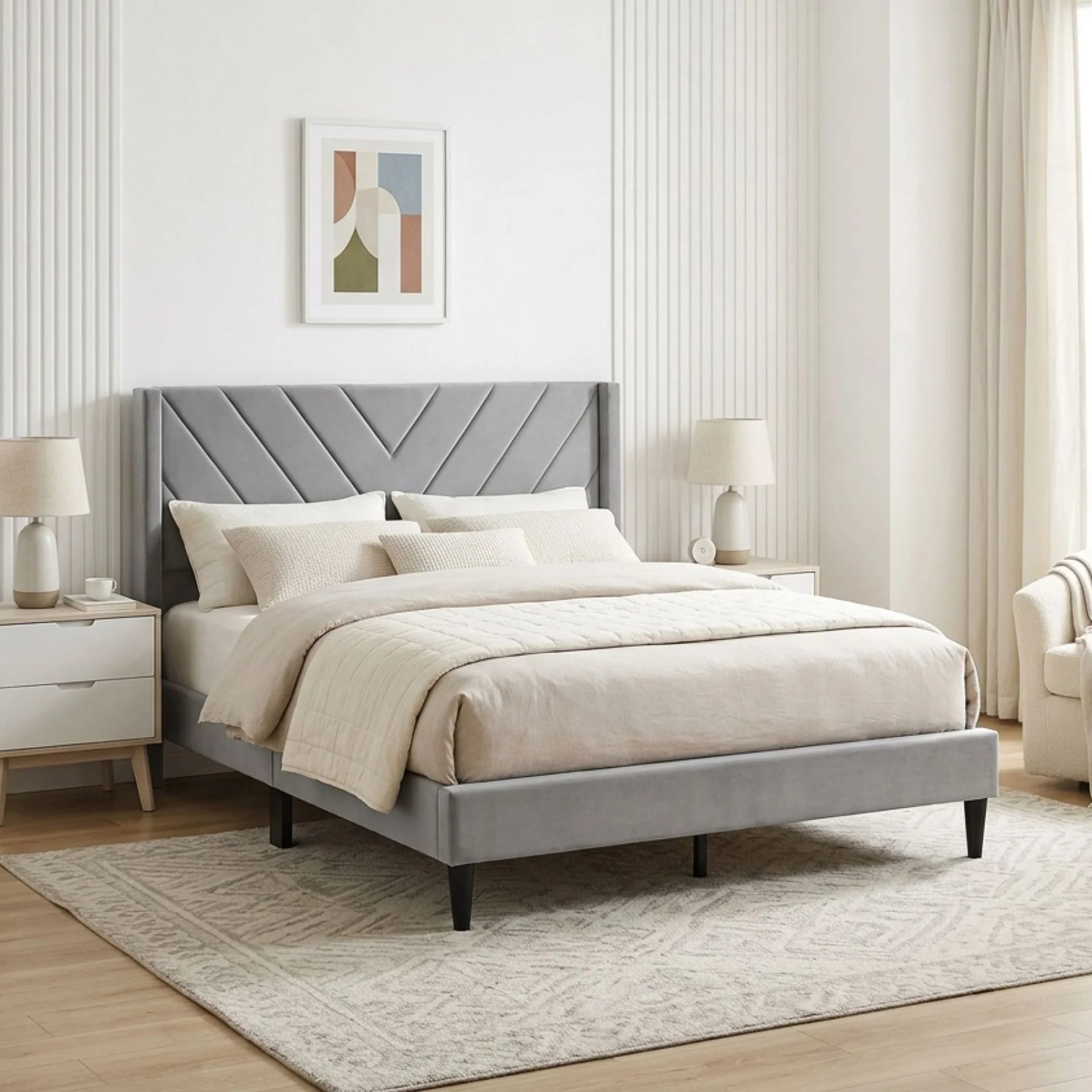 Haven Double Bed Frame - Grey