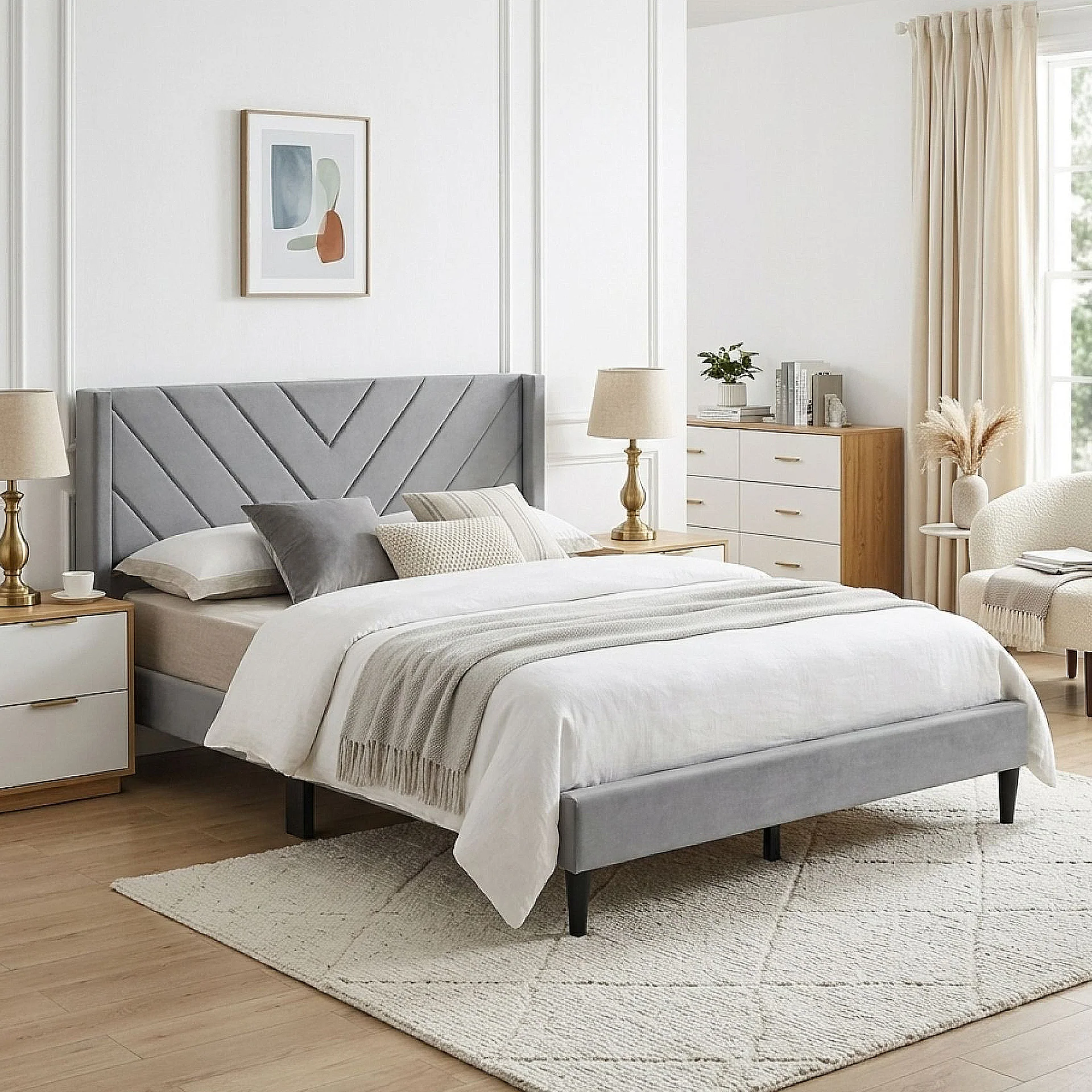 Haven Queen Bed Frame - Grey