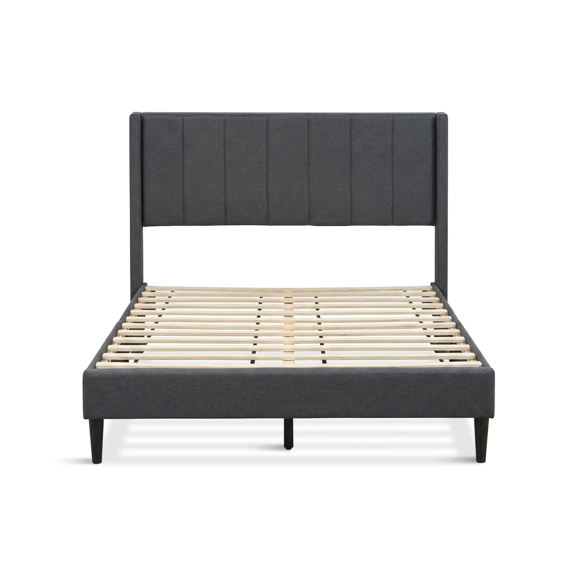 Linden Double Bed Frame - Dark Grey - Image 10