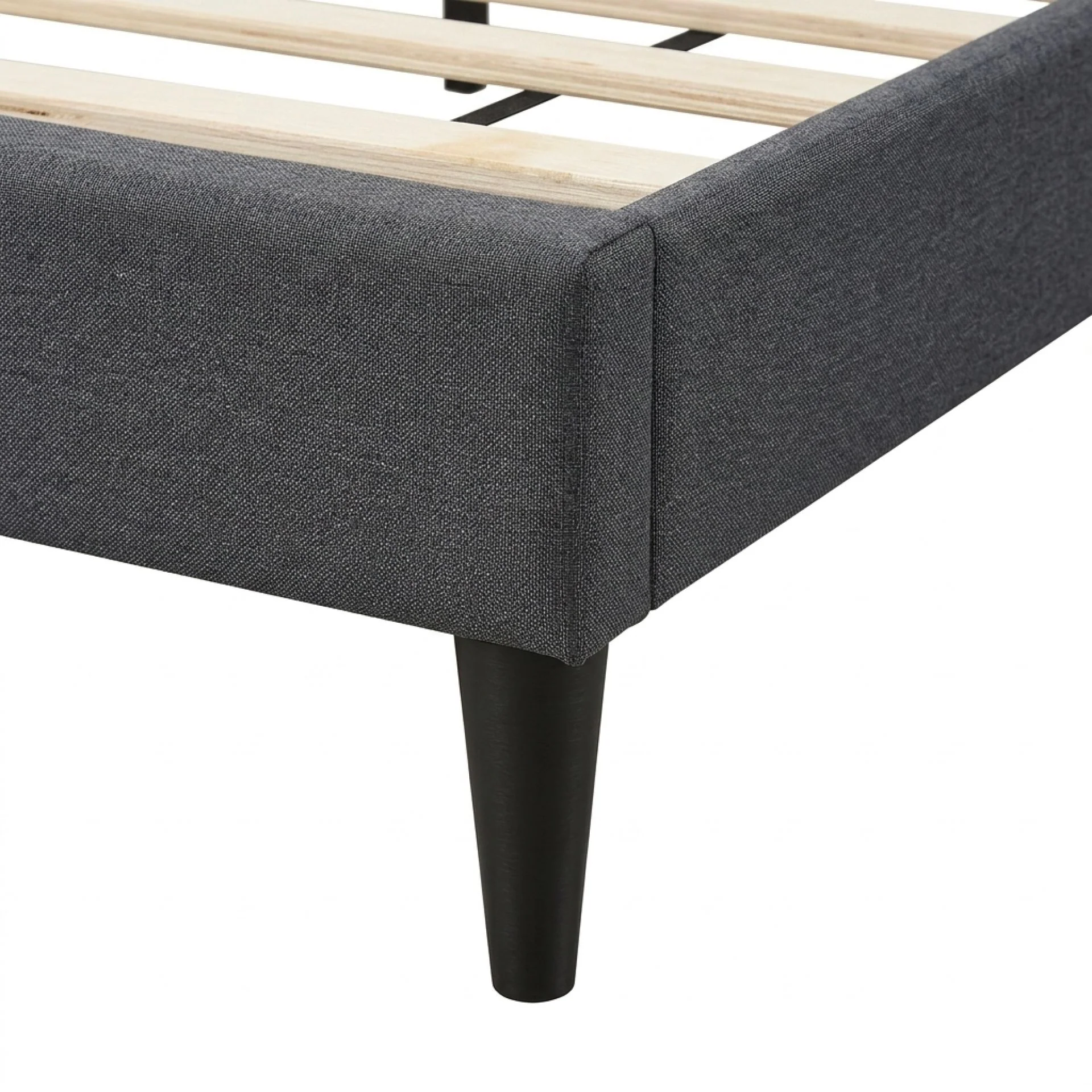 Linden Double Bed Frame - Dark Grey - Image 12