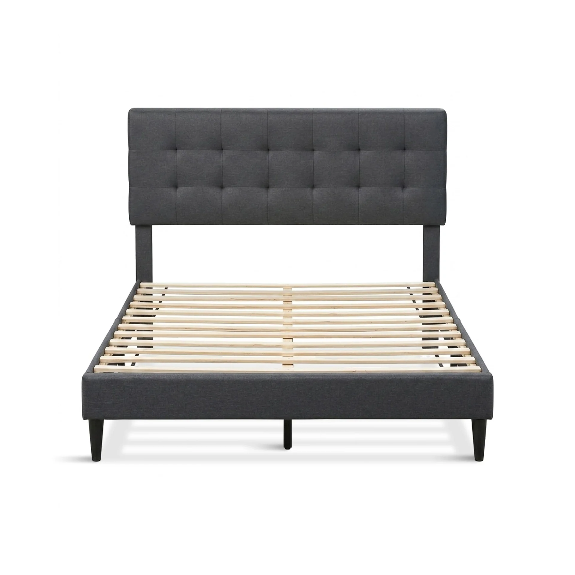 Kora Double Bed Frame - Dark Grey - Image 10