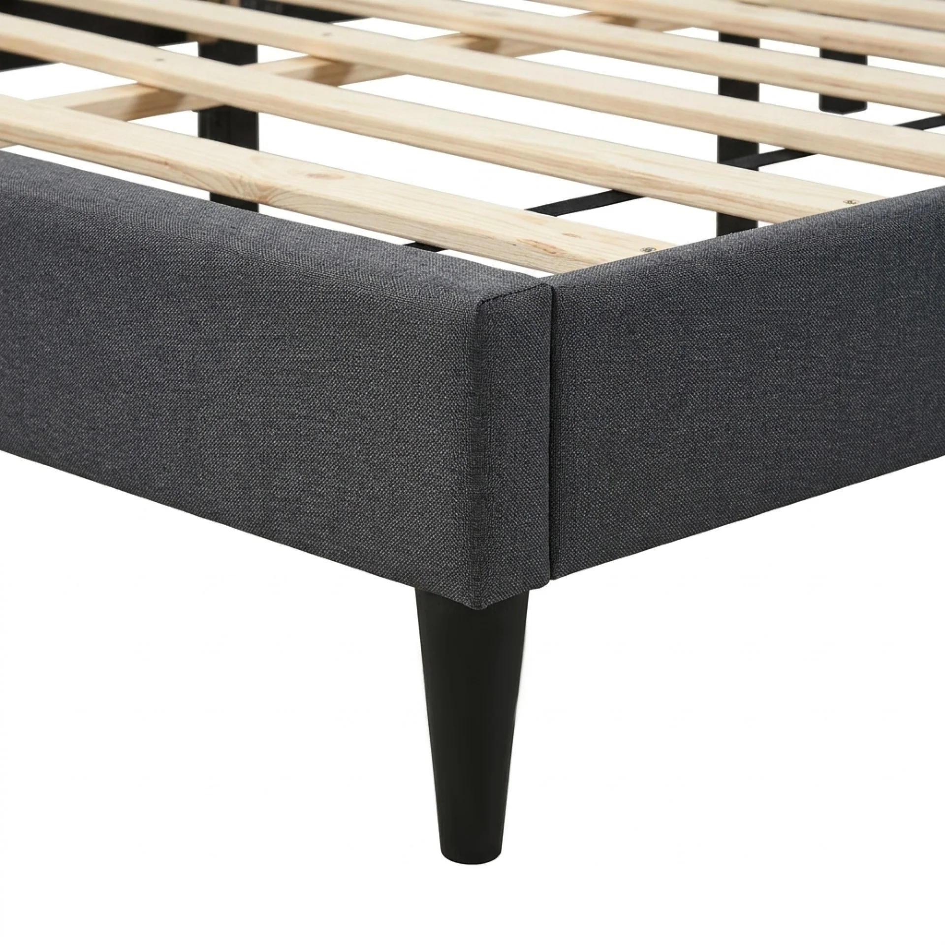 Kora Double Bed Frame - Dark Grey - Image 12