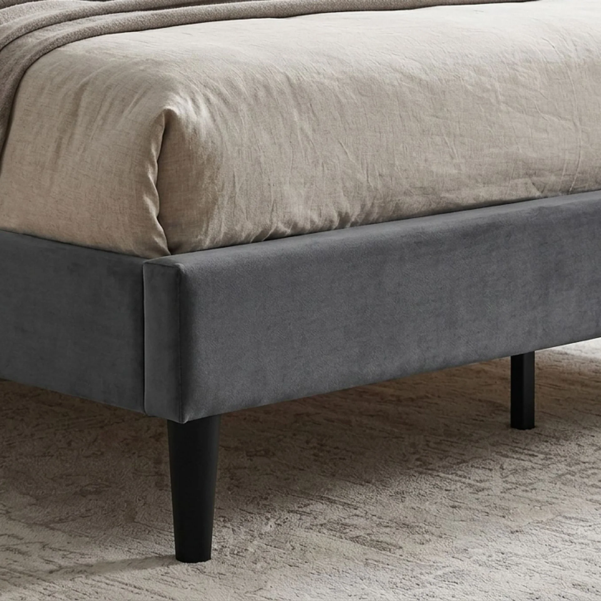 Rowen Double Bed Frame - Charcoal - Image 8