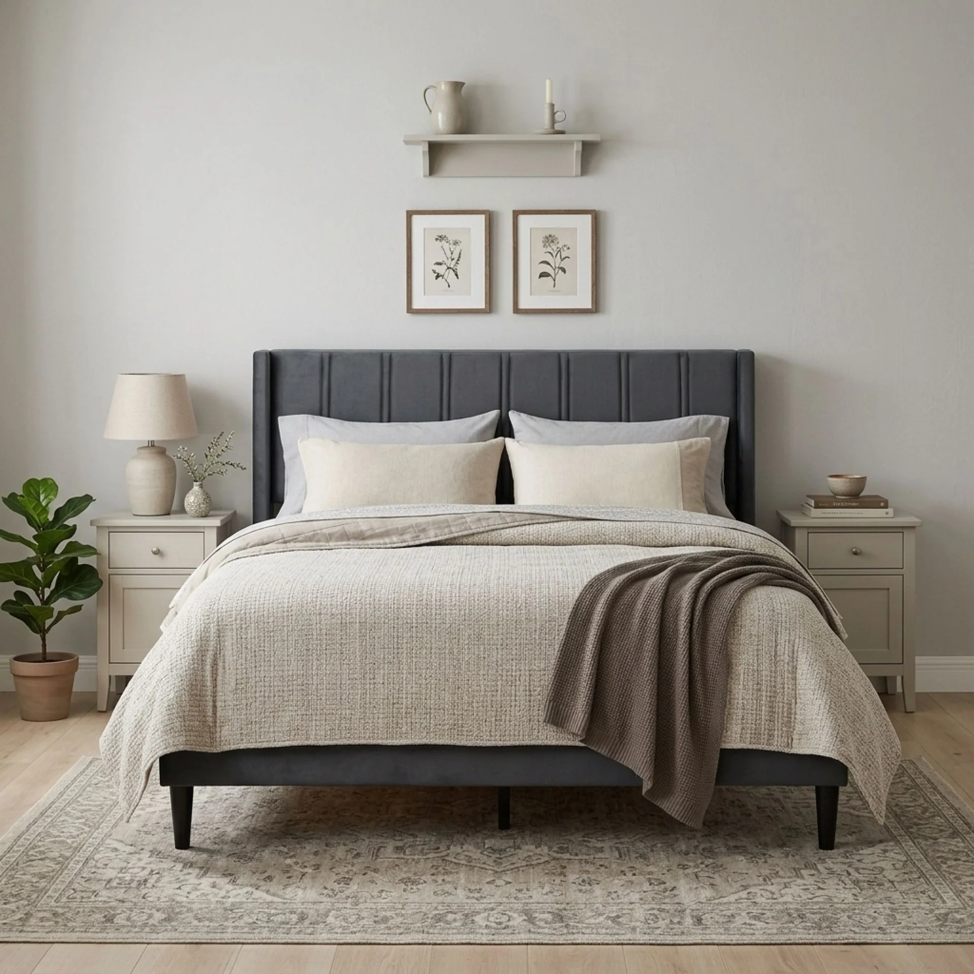 Rowen Queen Bed Frame - Charcoal - Image 5
