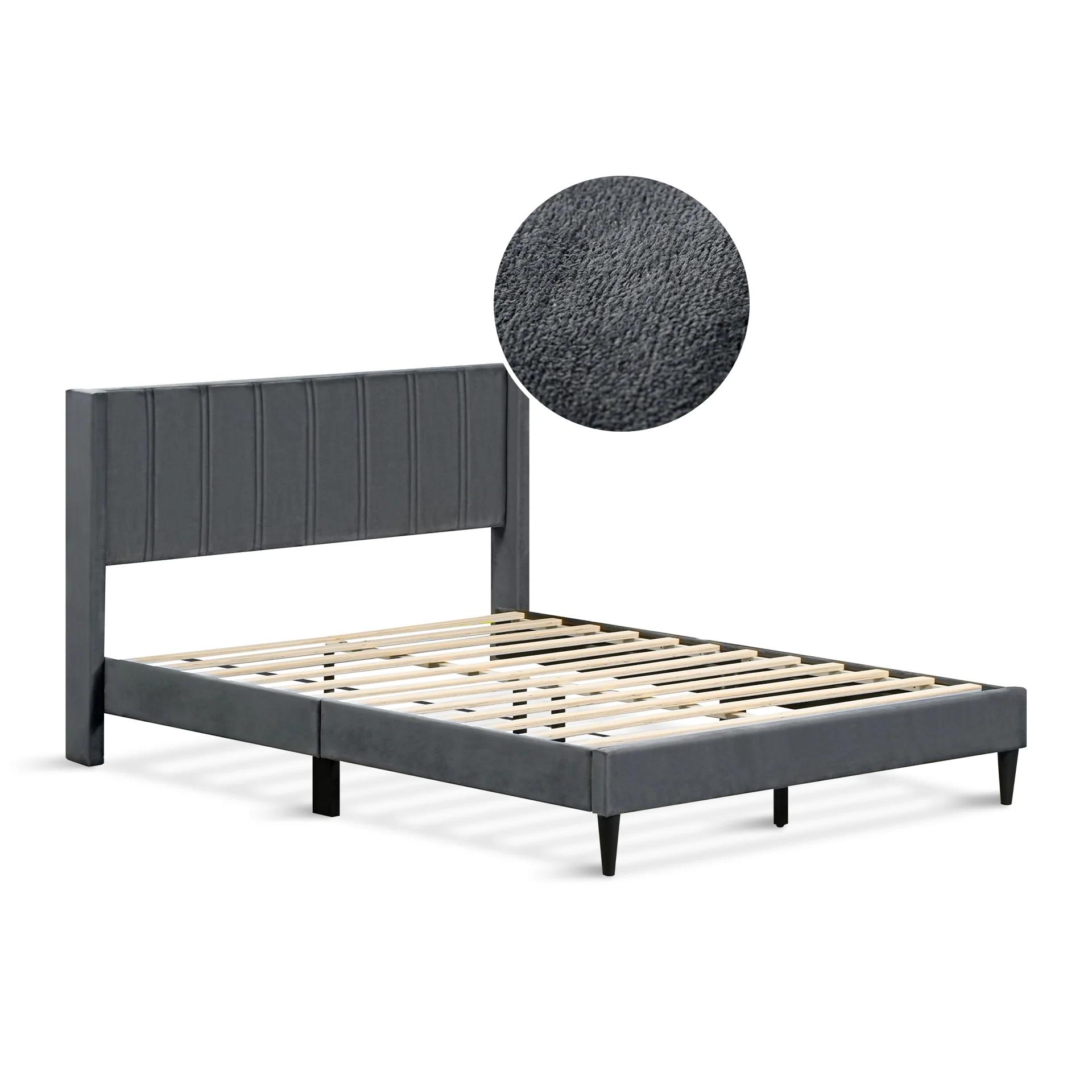 Rowen Queen Bed Frame - Charcoal - Image 9