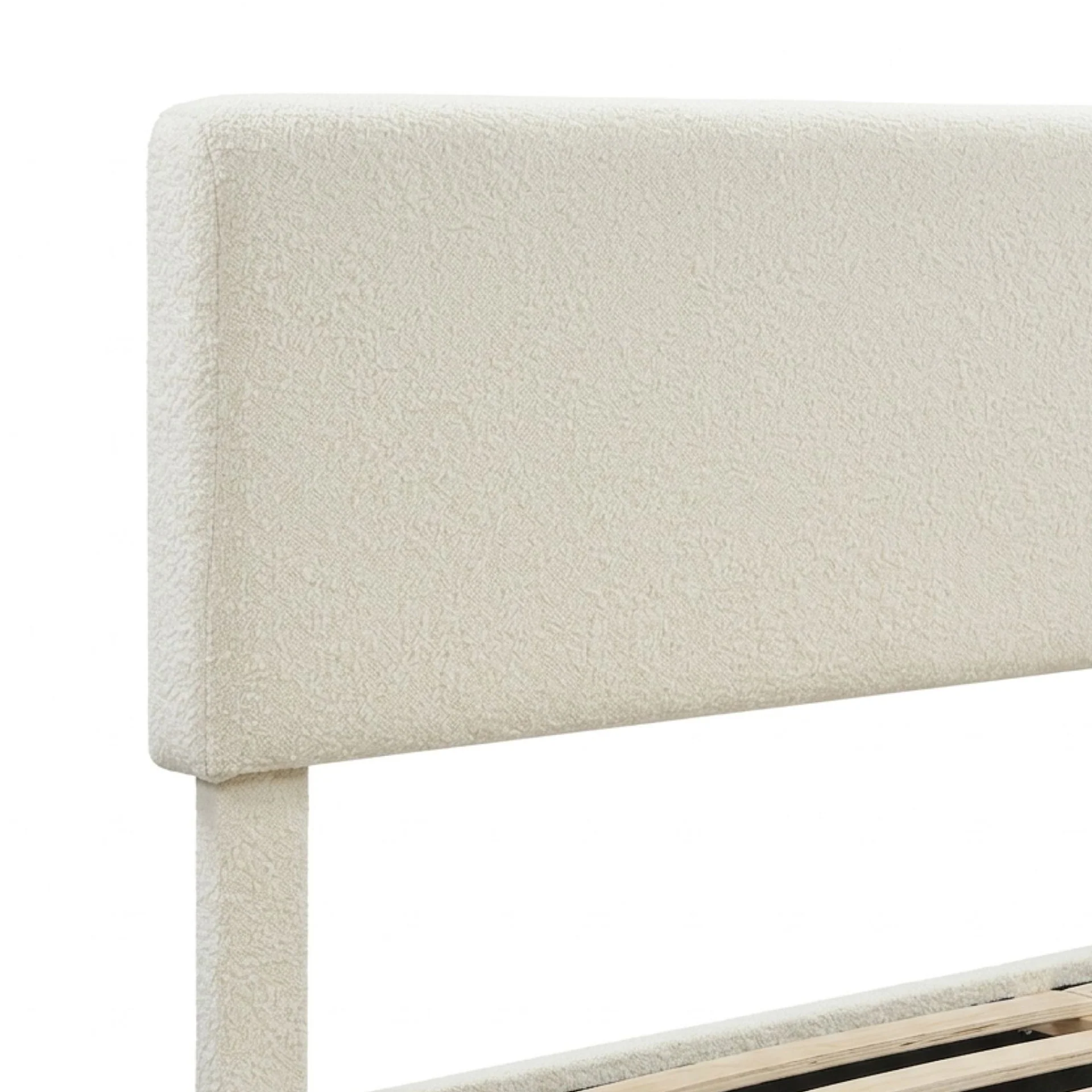 Lumen Double Bed Frame - Cream - Image 11