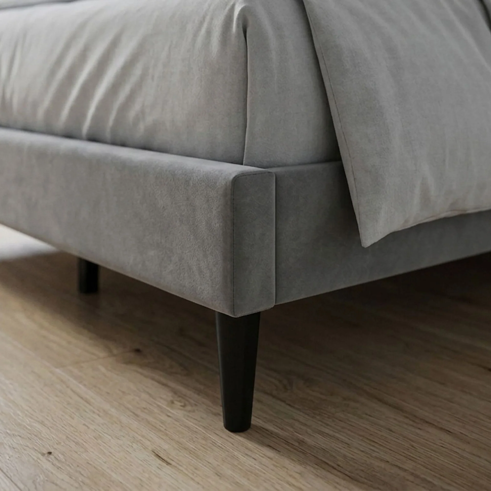 Slate Double Bed Frame - Grey - Image 6