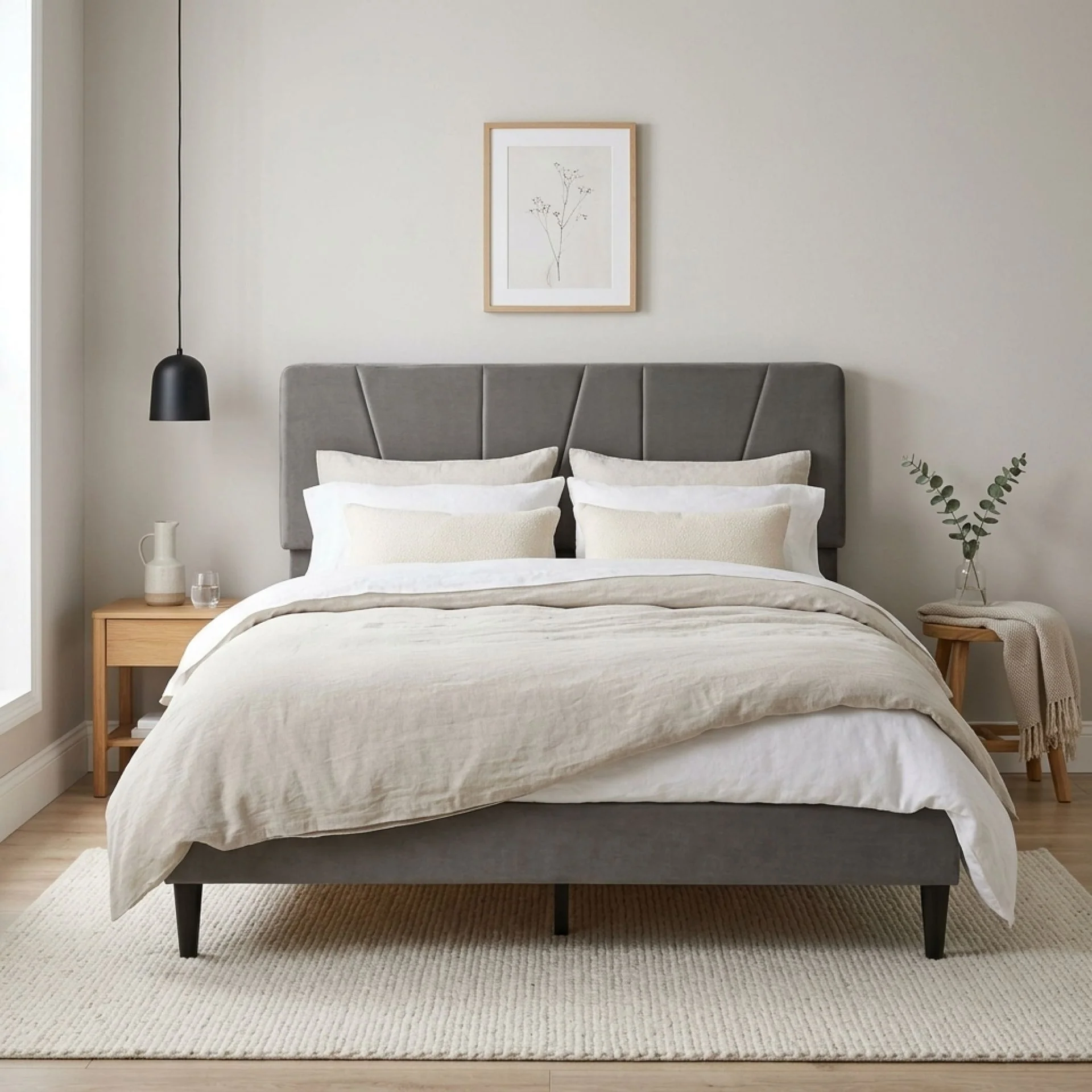 Sable Double Bed Frame - Grey - Image 4