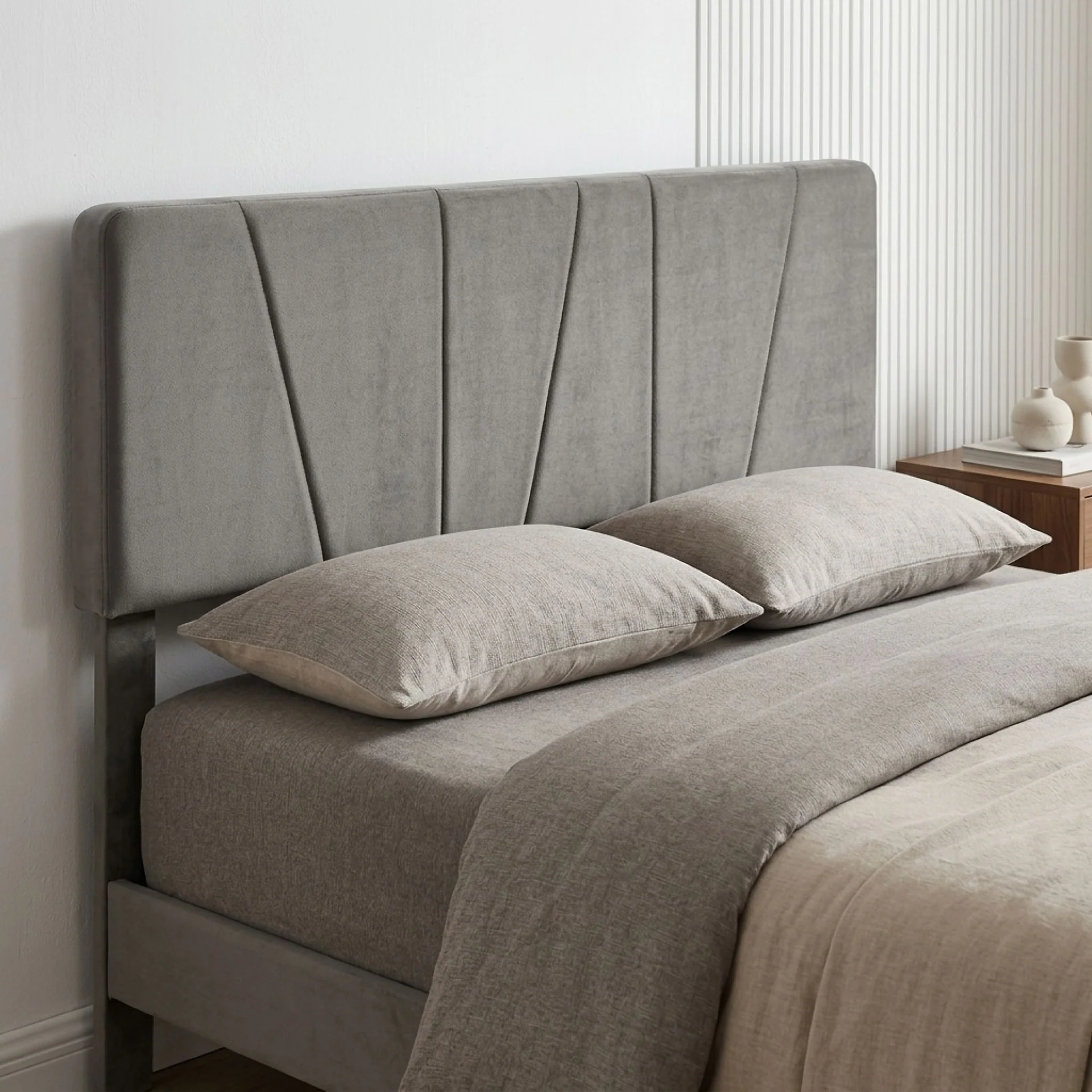 Sable Double Bed Frame - Grey - Image 5