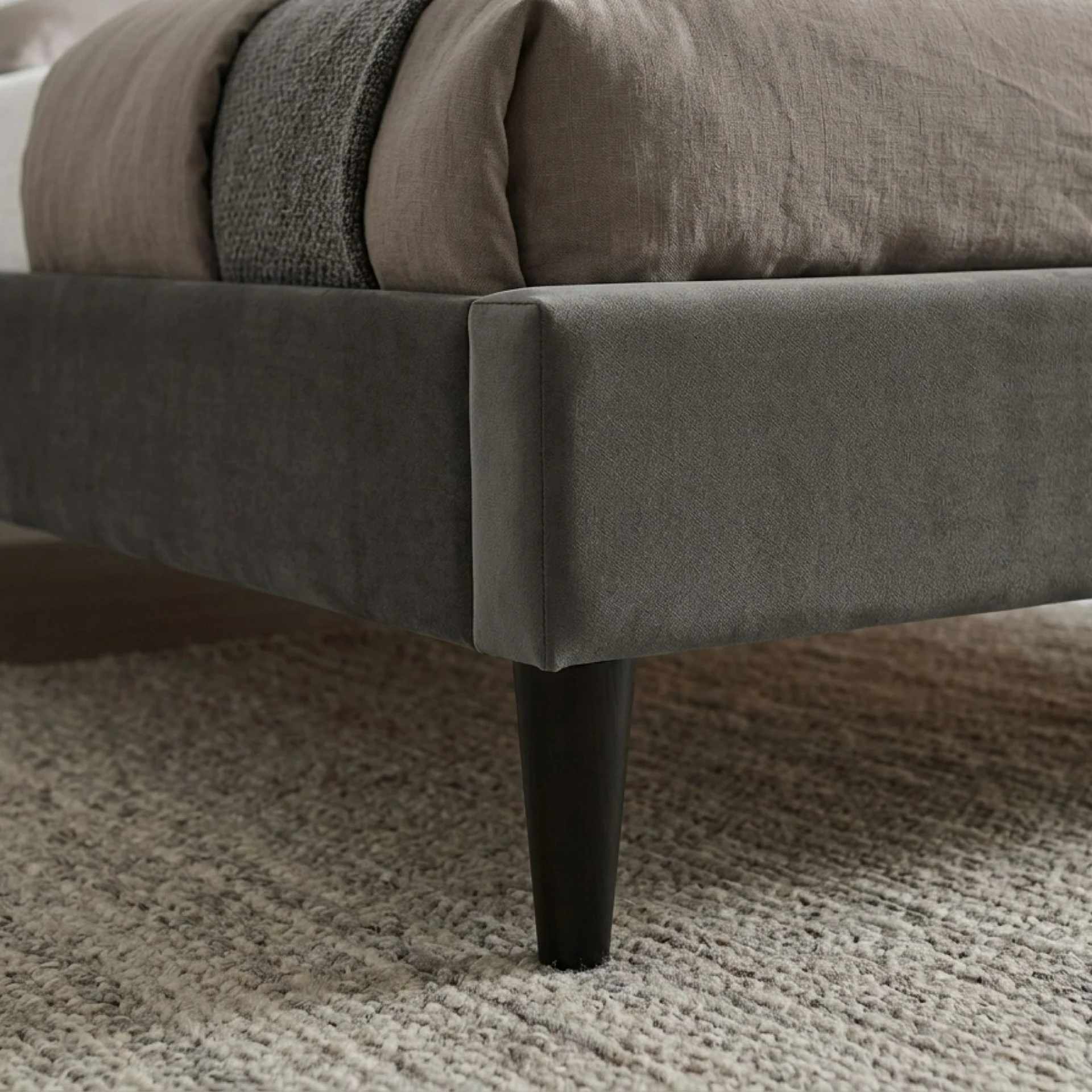 Sable Double Bed Frame - Grey - Image 6