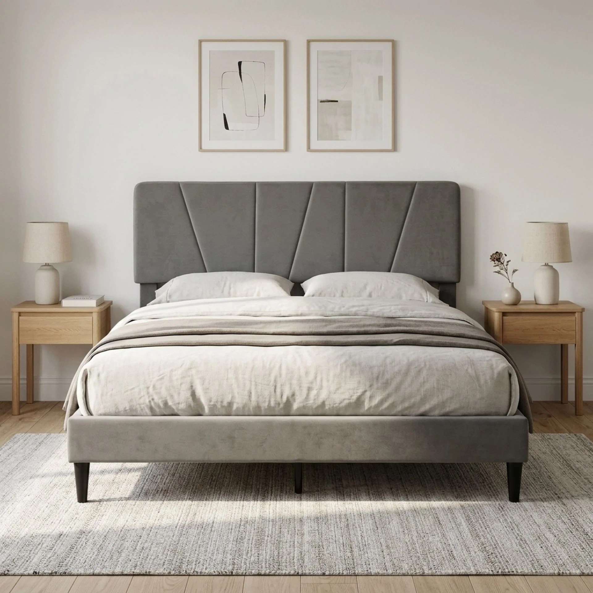 Sable Queen Bed Frame - Grey - Image 4