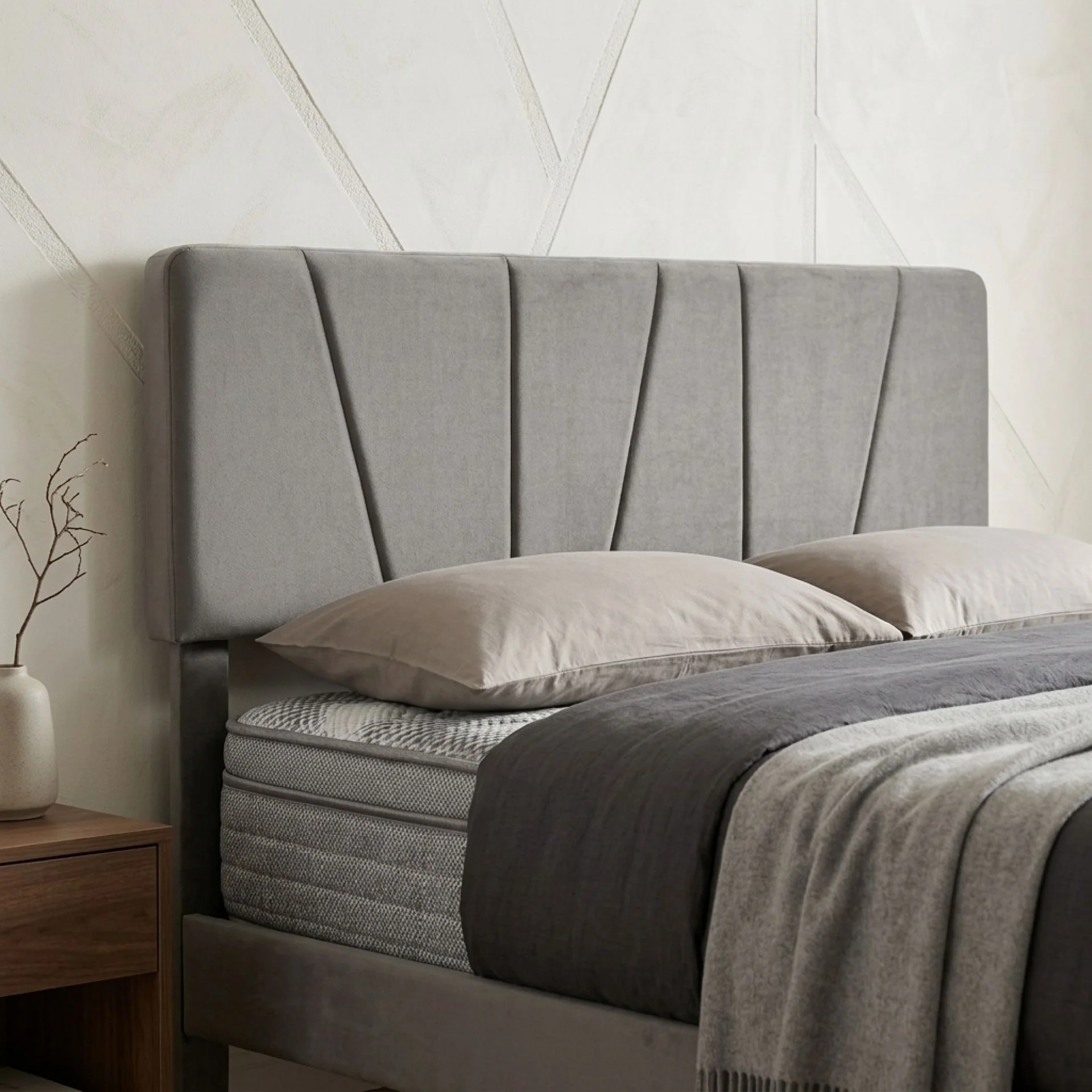 Sable Queen Bed Frame - Grey - Image 5