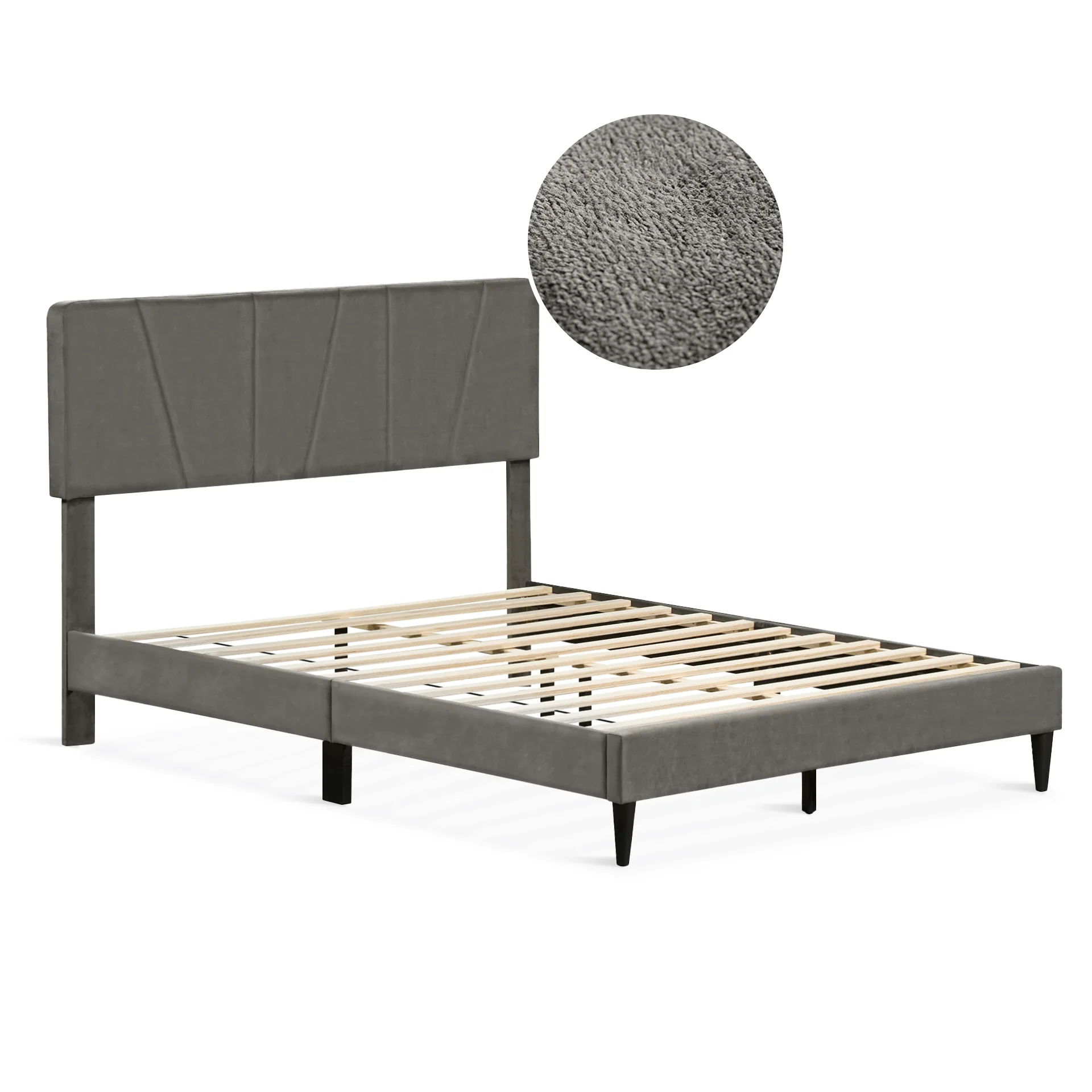 Sable Queen Bed Frame - Grey - Image 7