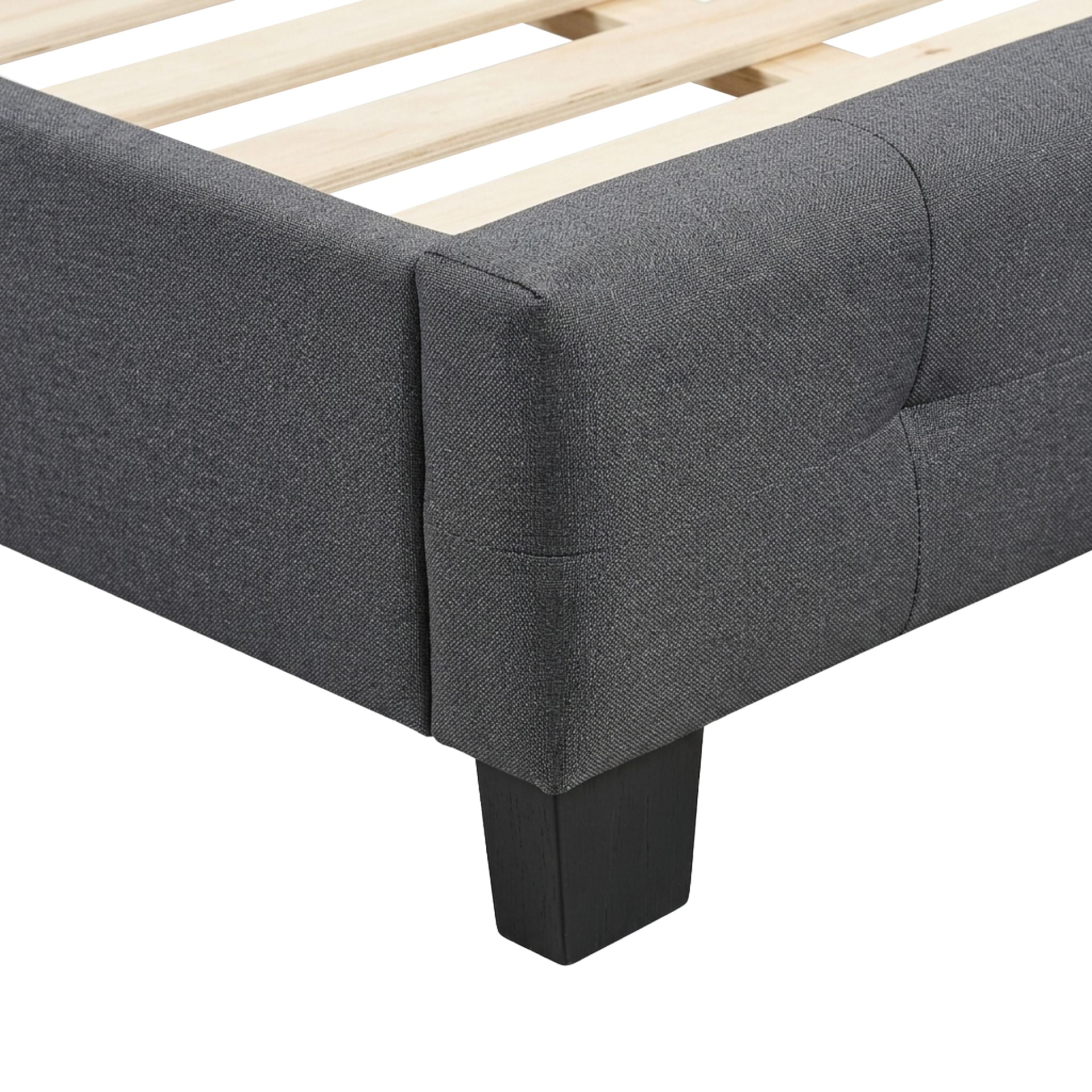 Ridge King Single Bed Frame - Dark Grey - Image 12