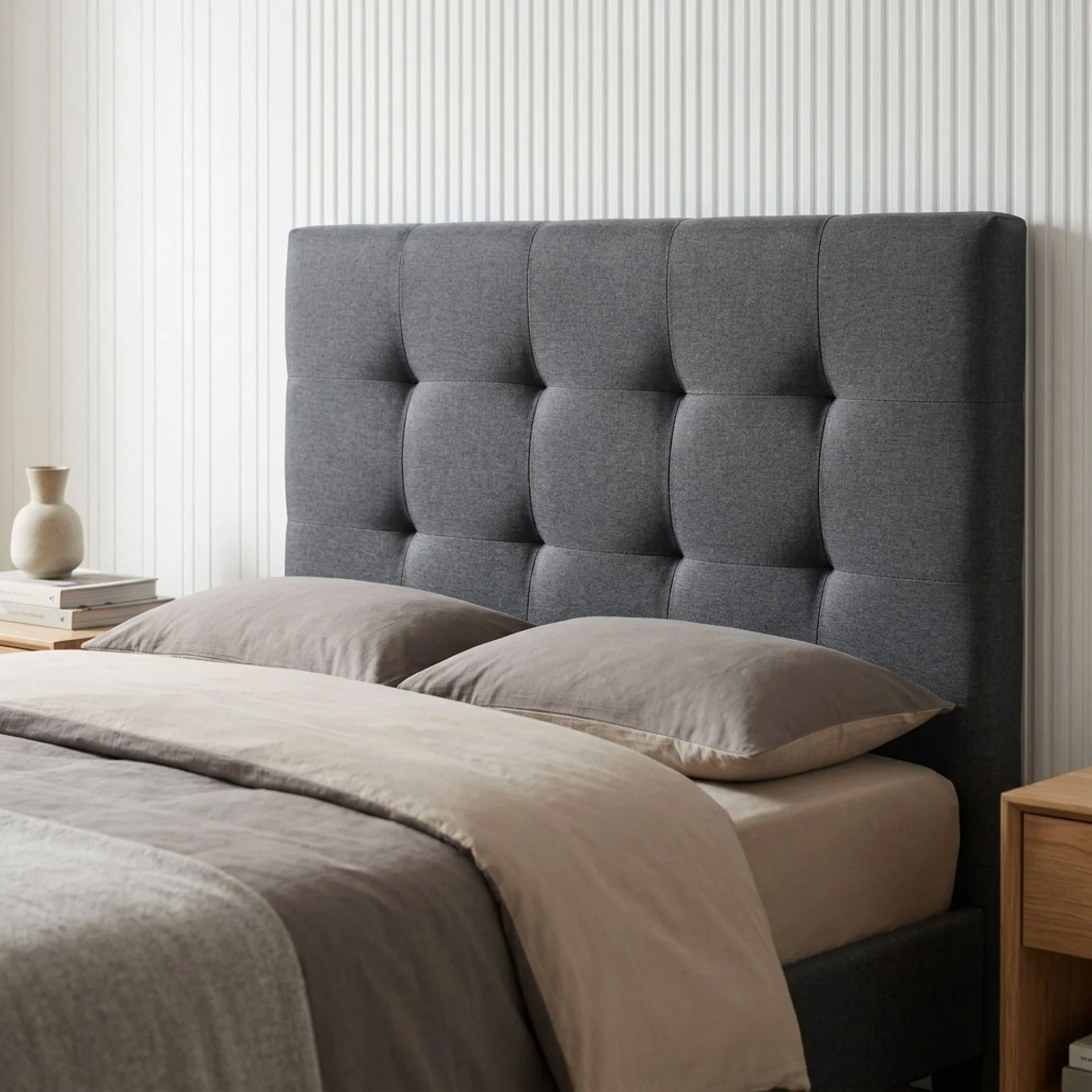 Ridge King Single Bed Frame - Dark Grey - Image 7