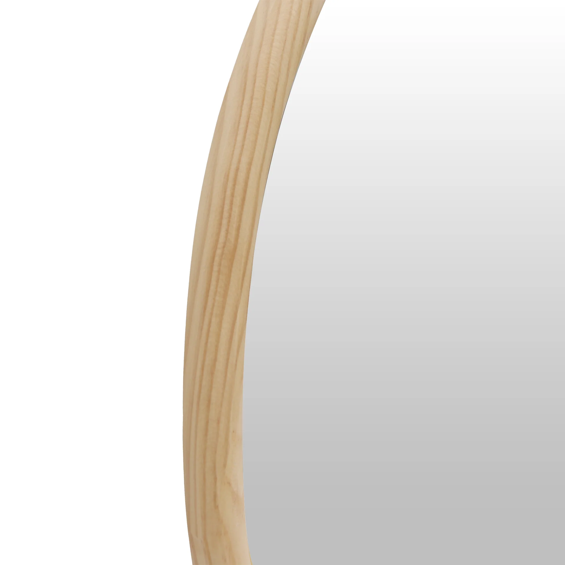Moro Freeform Wall Mirror 91CM - Light Wood - Image 11