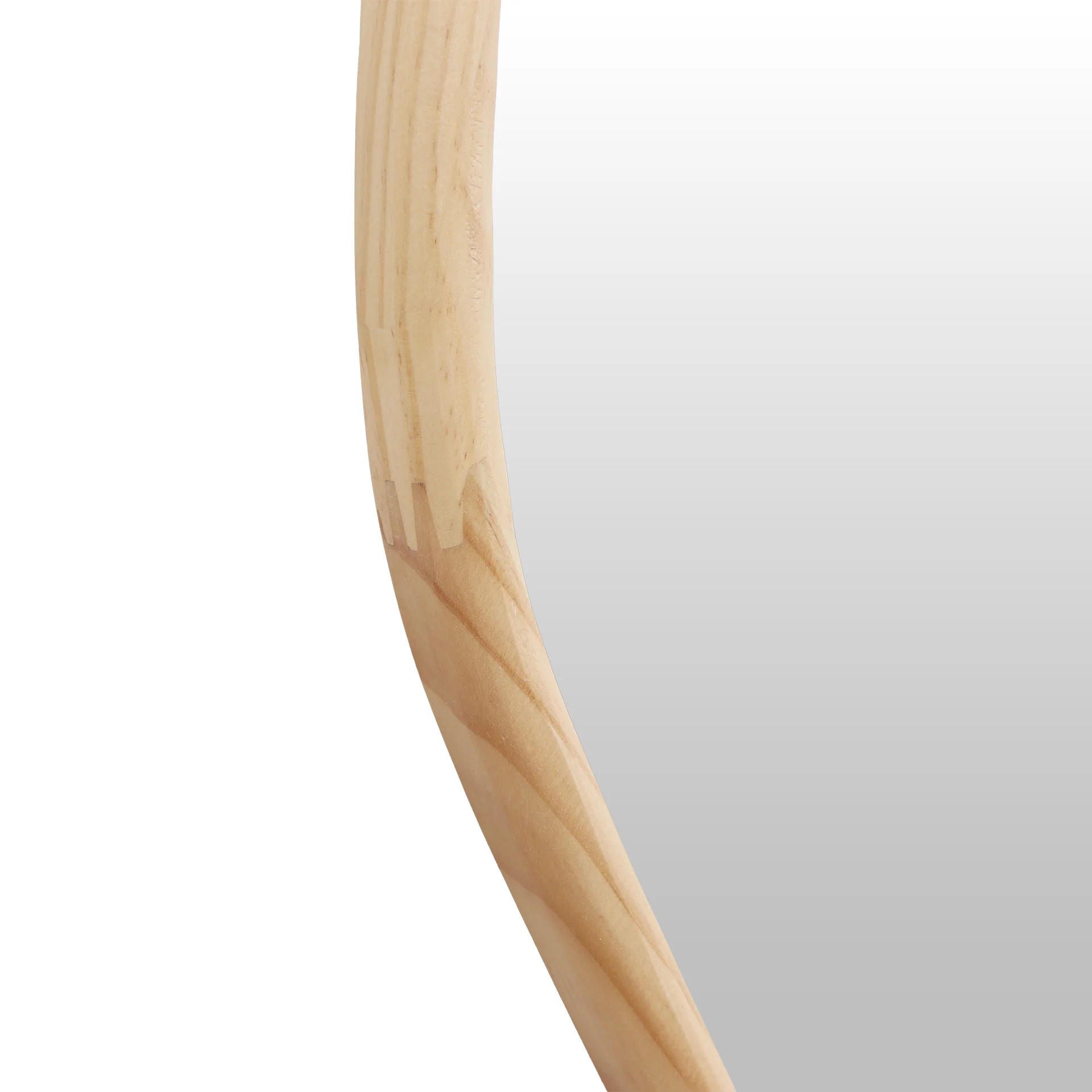 Moro Freeform Wall Mirror 91CM - Light Wood - Image 12