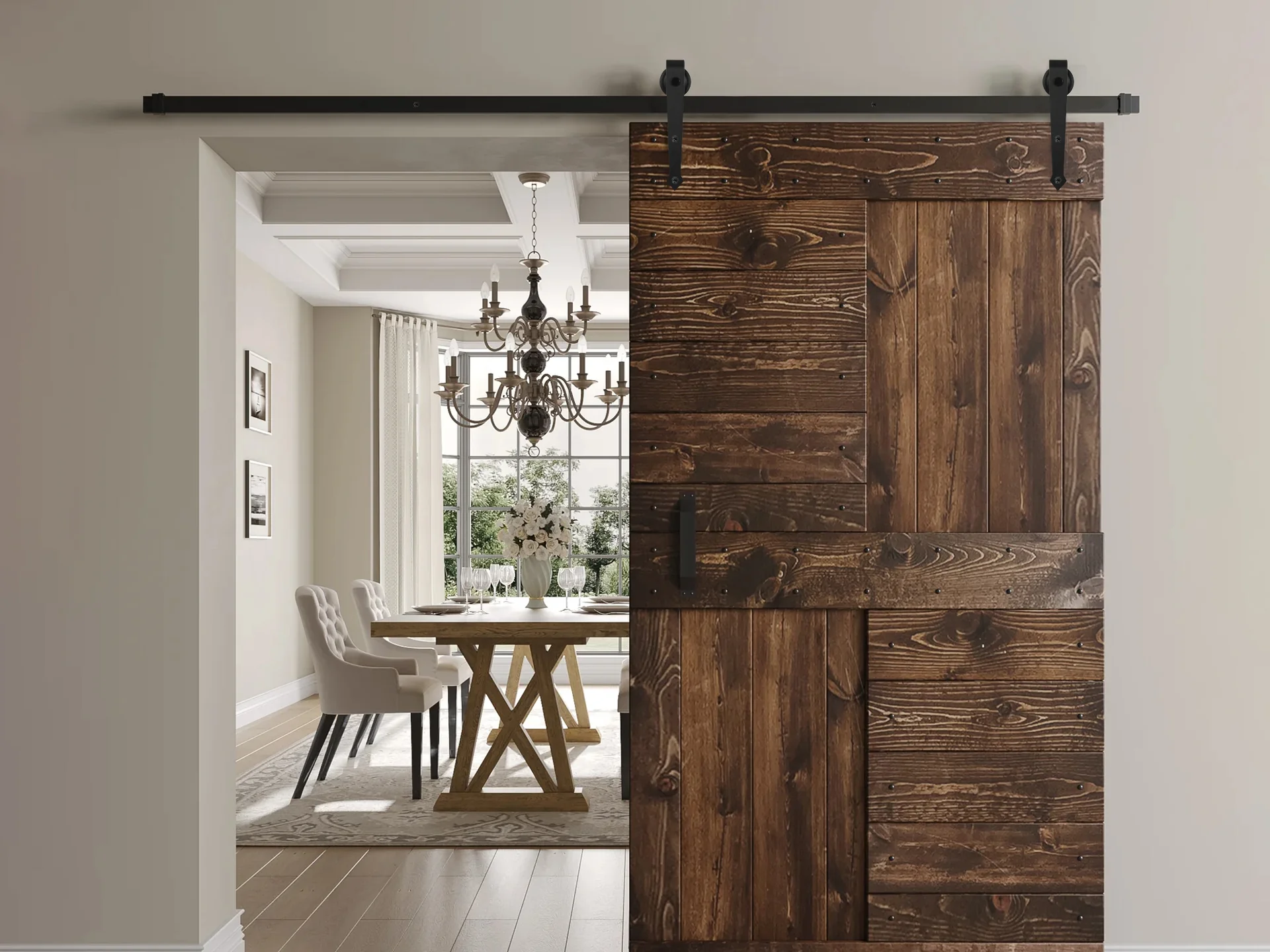 2m Sliding Door Barn Door Hardware Set