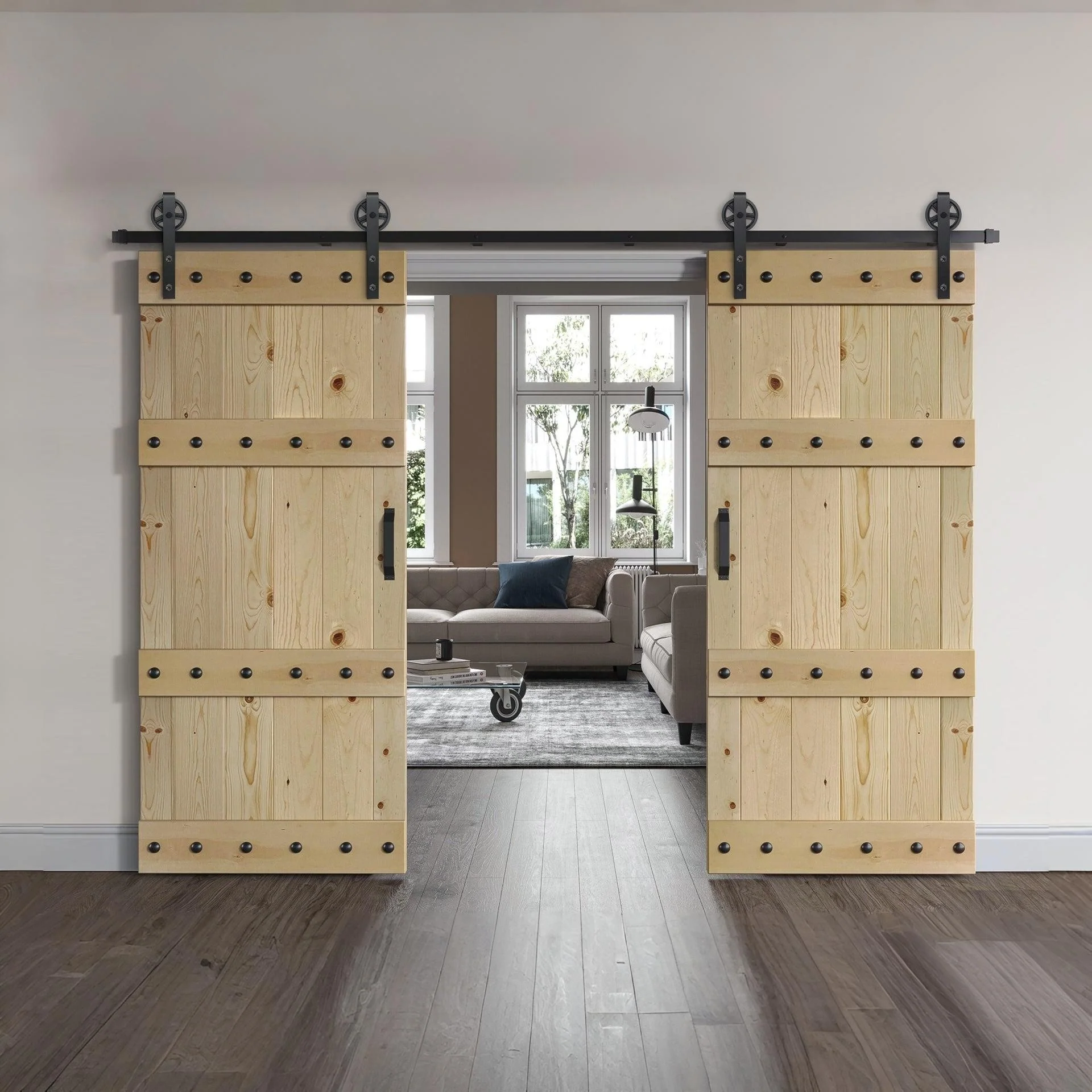 3.6m Sliding Barn Door Hardware Kit - Image 2