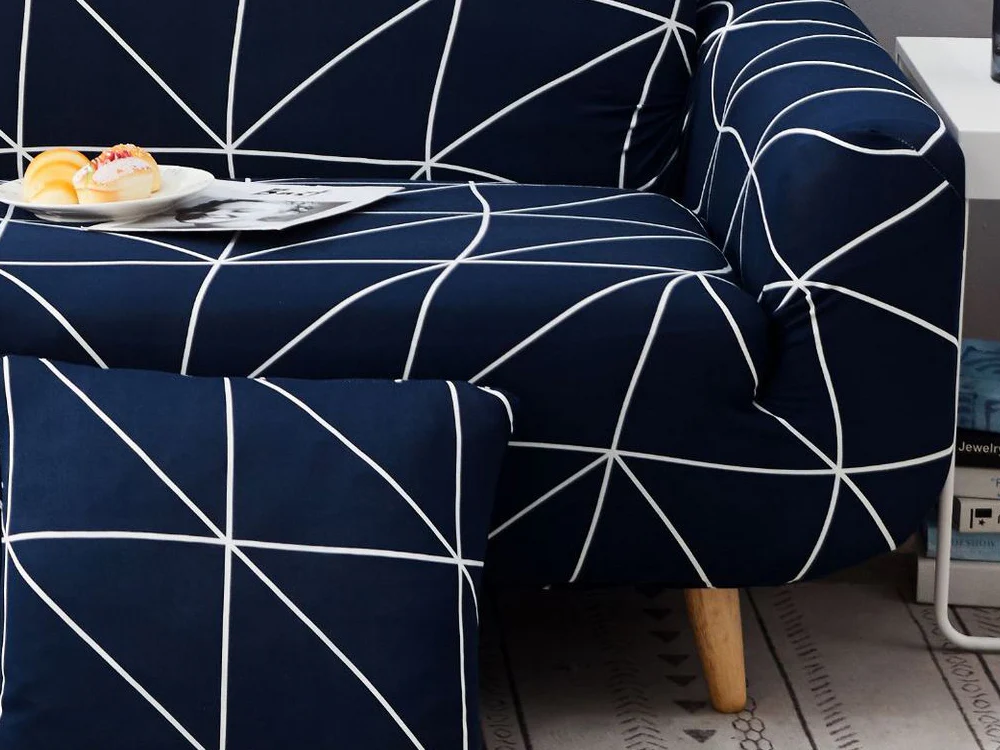 3 Seater Sofa Couch Cover 190-230cm - Grid - Image 4