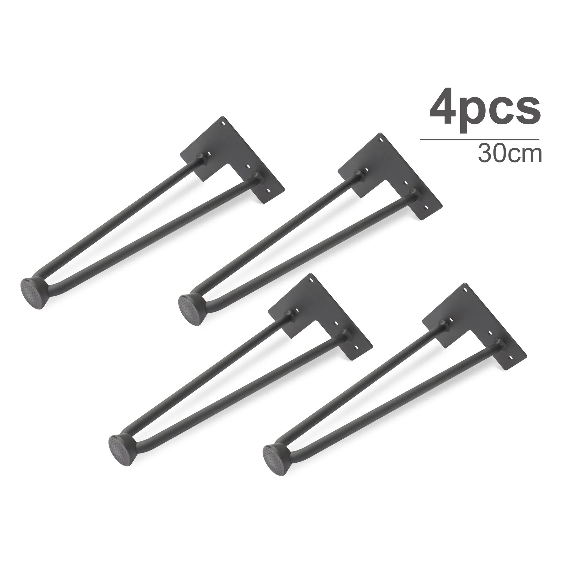 30cm Hairpin Table Leg 2 Rod Steel Metal - Set of 4 - Image 4