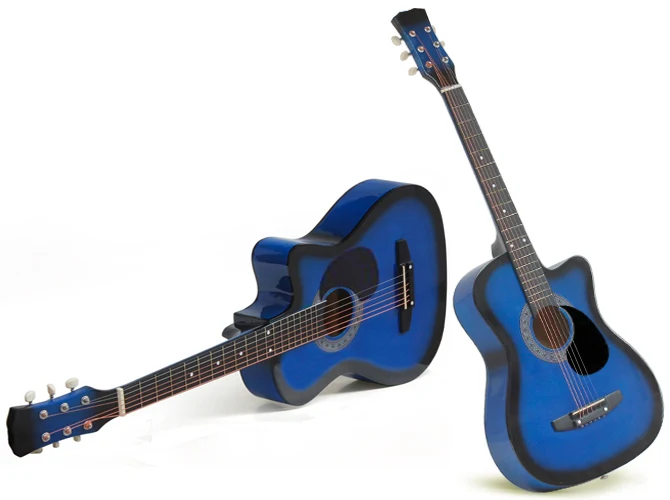 38" Acoustic Guitar Blue - Image 3