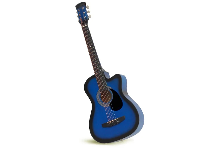 38" Acoustic Guitar Blue - Image 5