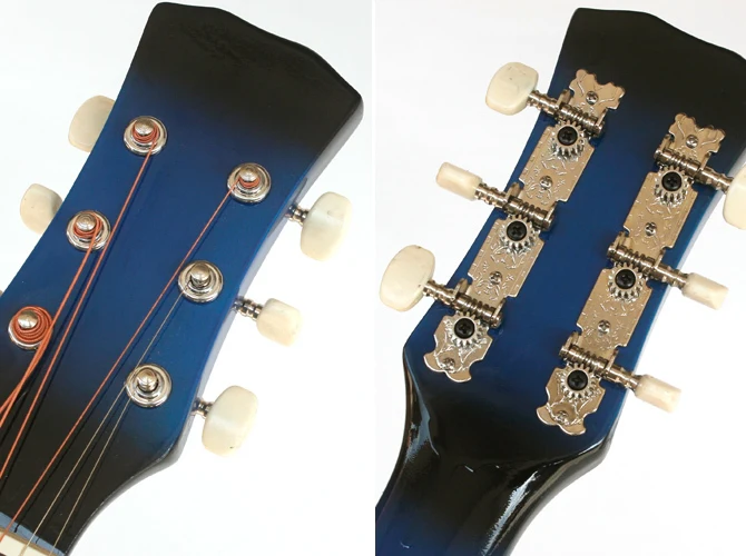 38" Acoustic Guitar Blue - Image 6