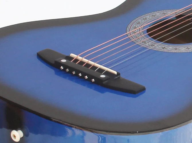 38" Acoustic Guitar Blue - Image 7
