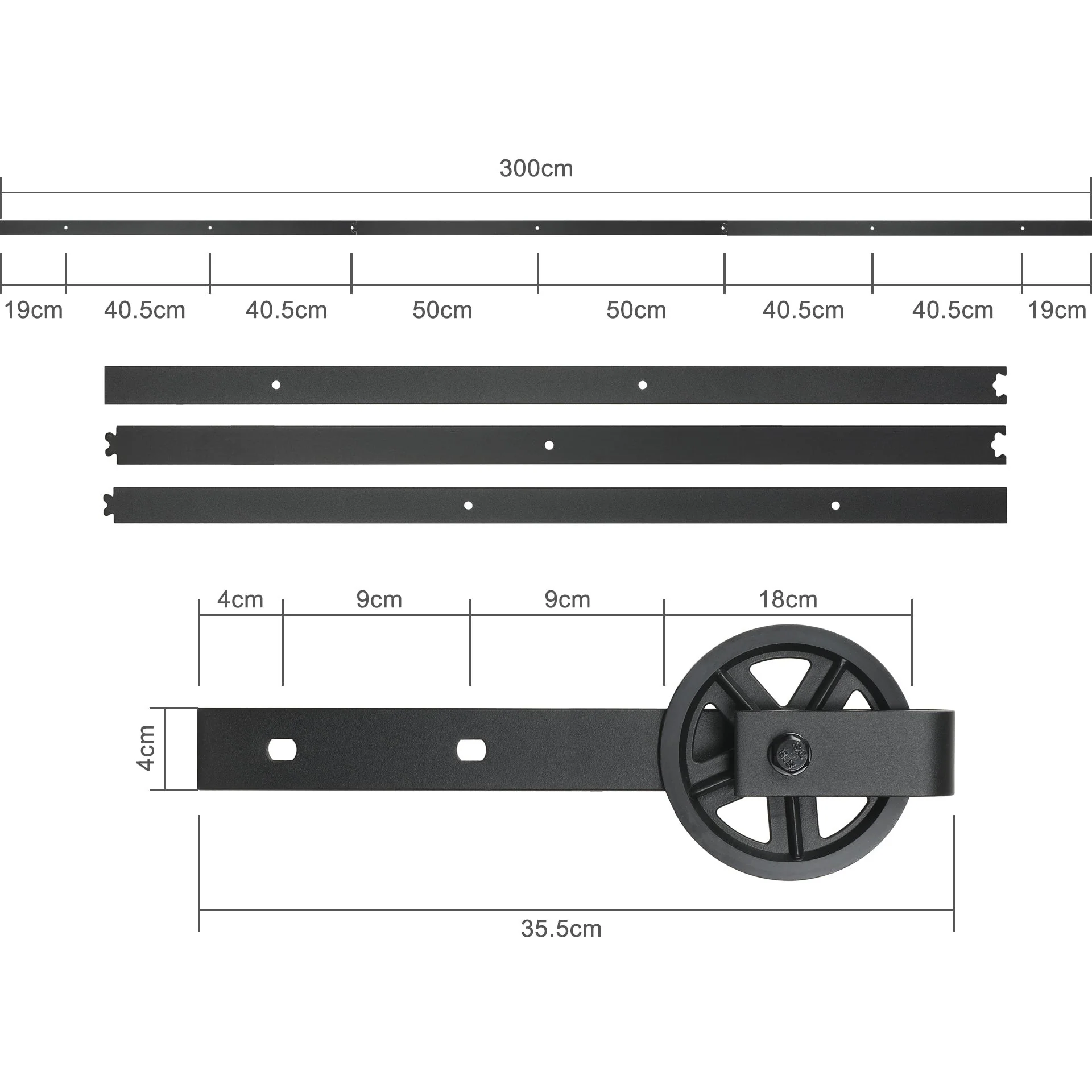 3m Sliding Barn Door Hardware Kit - Image 9