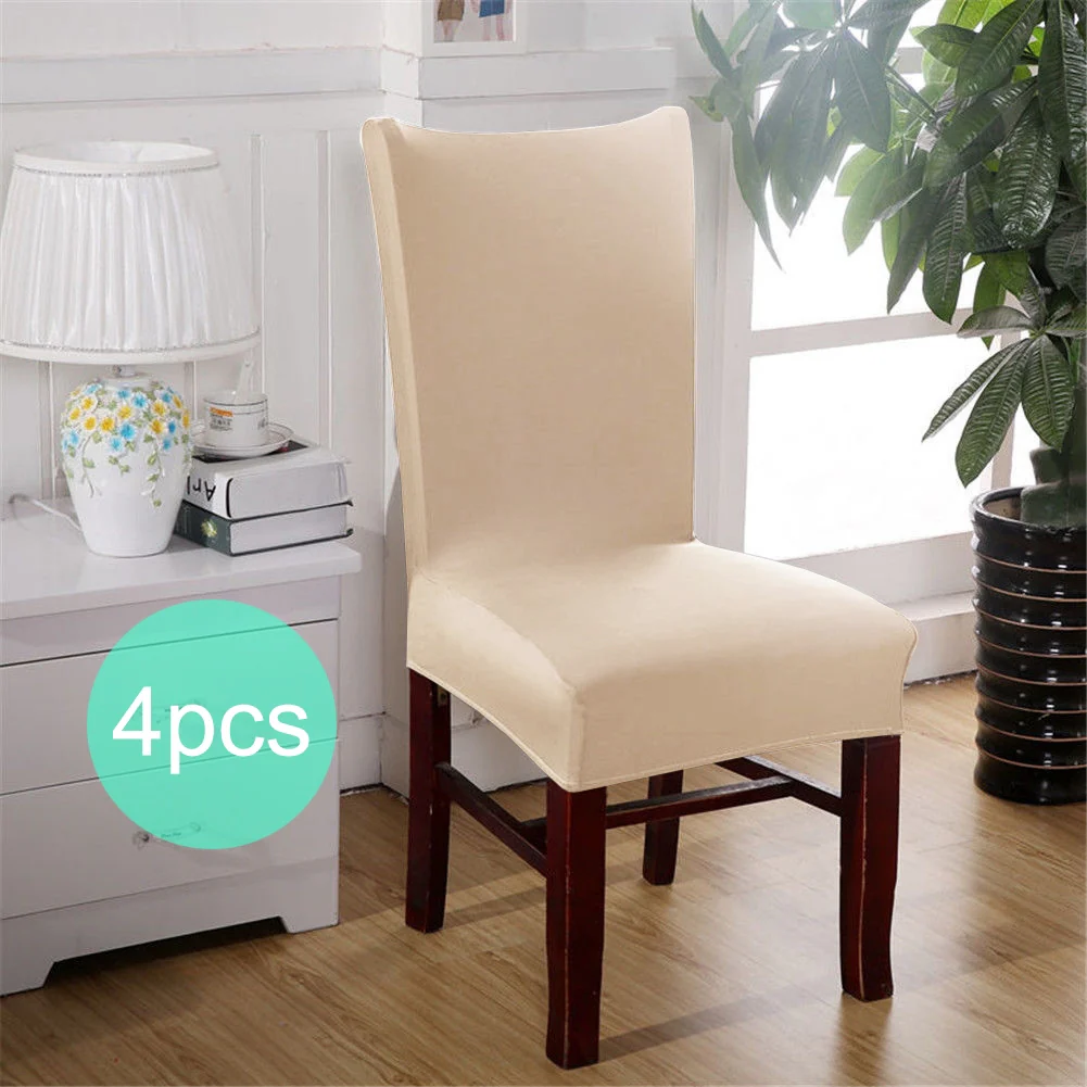 4PCS Dining Chair Cover - BEIGE - Image 2