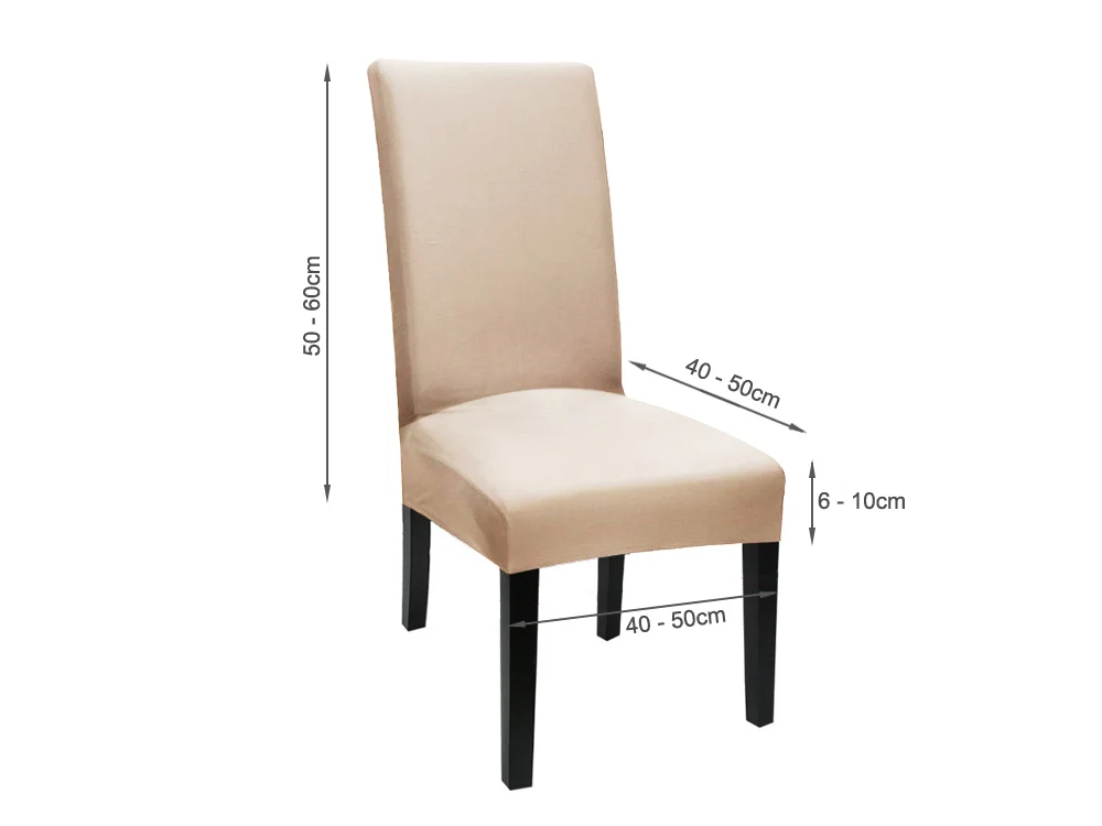 4PCS Dining Chair Cover - BEIGE - Image 5