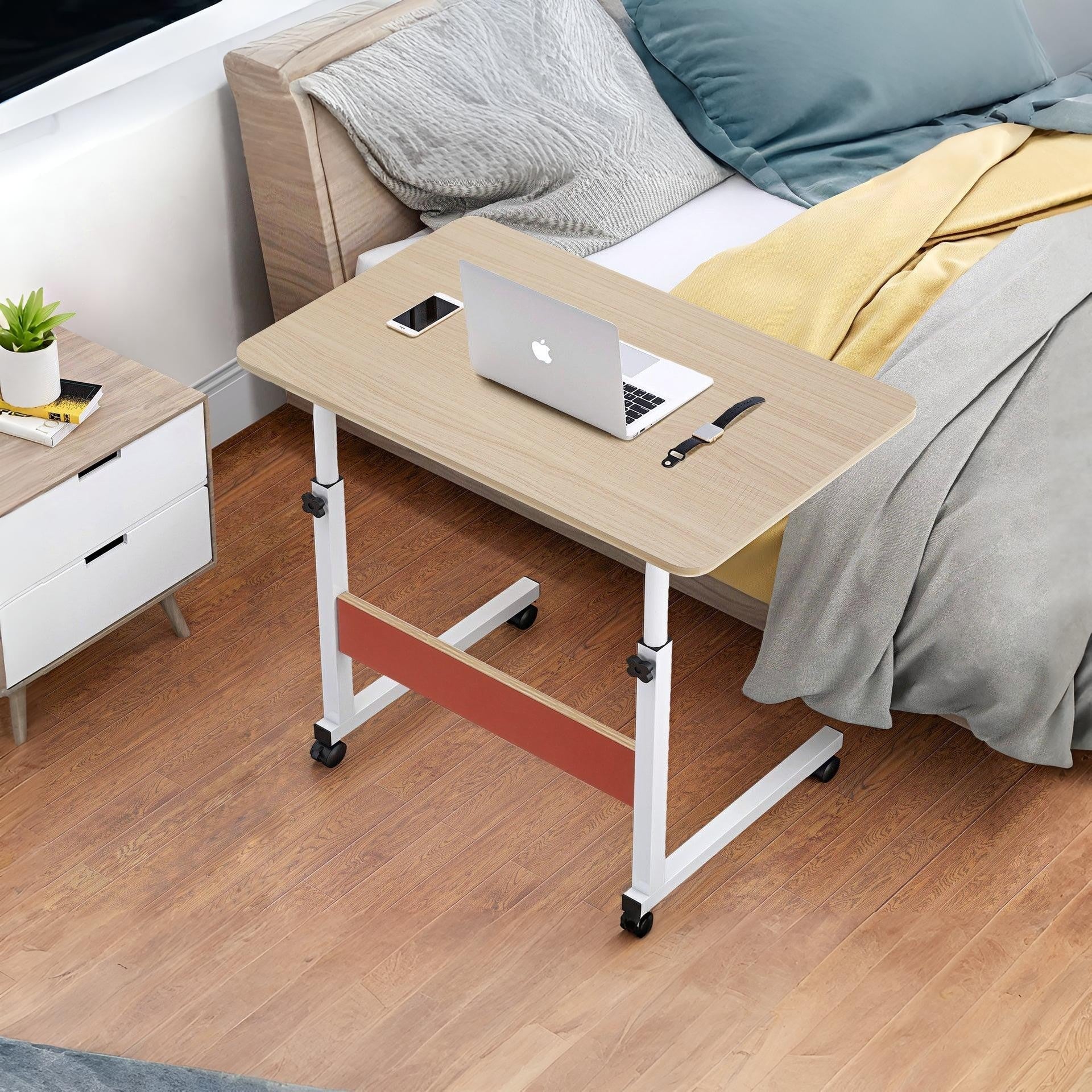60 x 40cm Adjustable Laptop Stand Table - White - Image 5