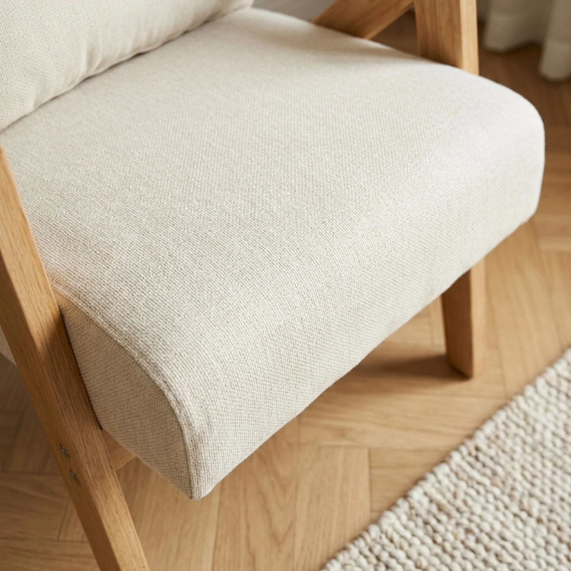 Aalto Velvet Armchair - Beige - Image 6