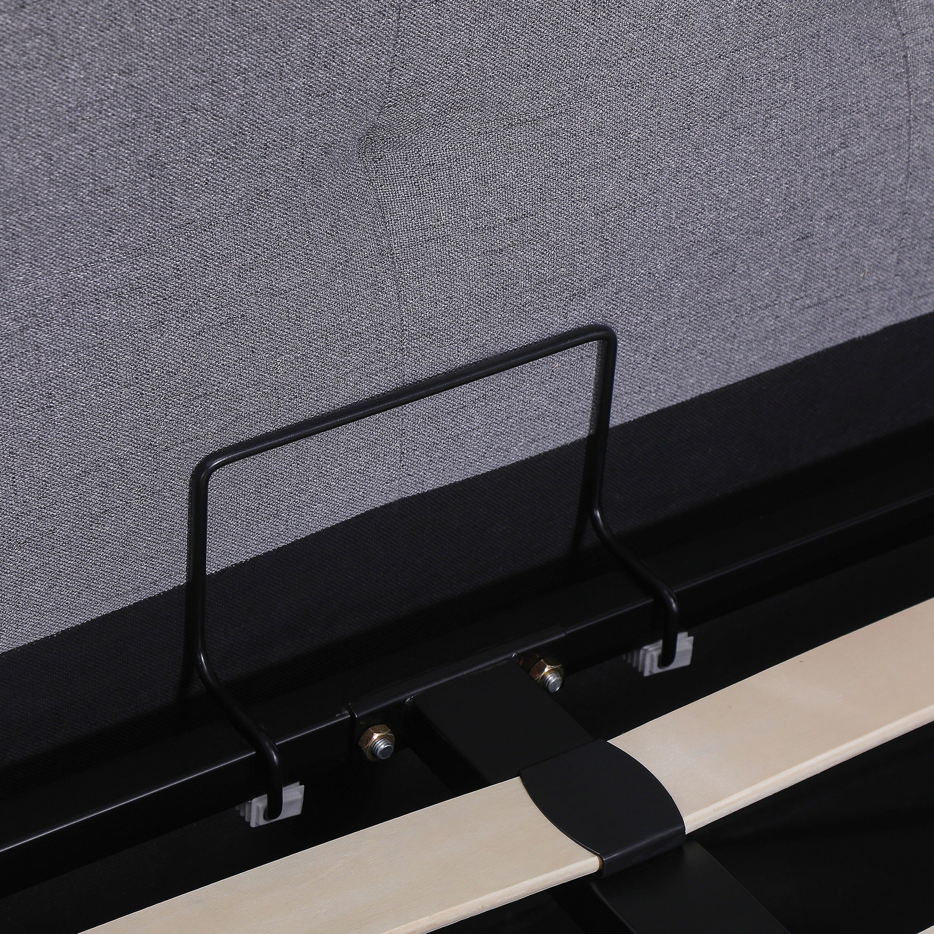 Abigail Queen Gas Lift Bed Frame - Grey - Image 12