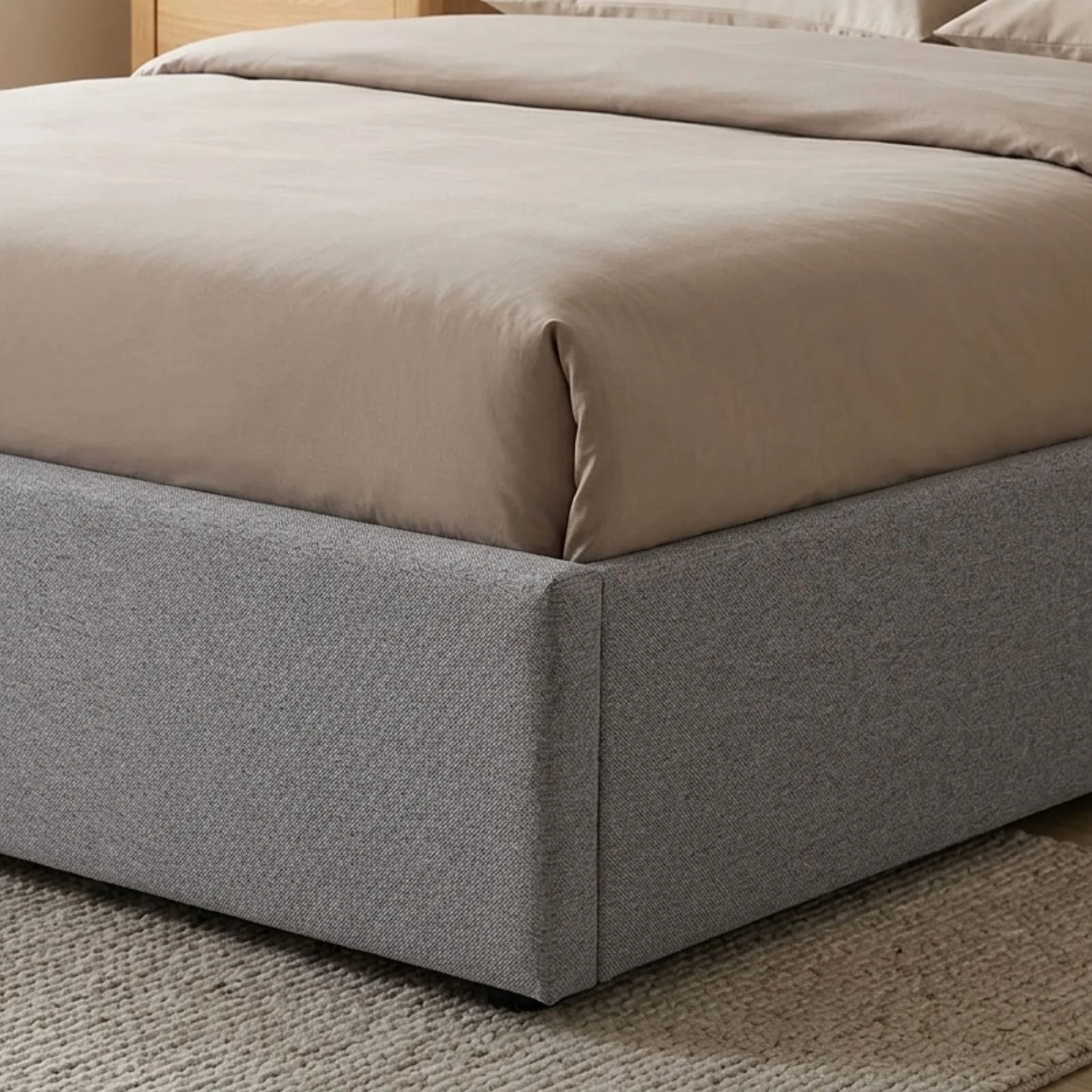 Abigail Queen Gas Lift Bed Frame - Grey - Image 6