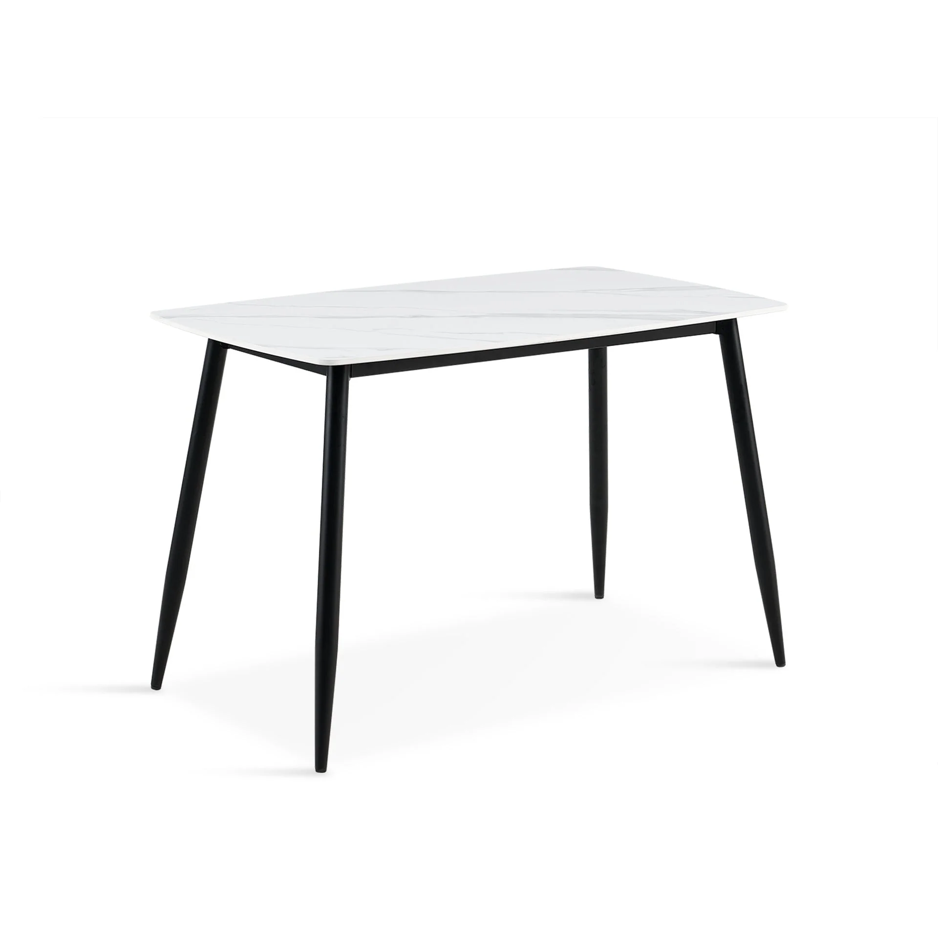 Adley Matt Ceramic Dining Table 120 x 69.5cm - White - Image 7