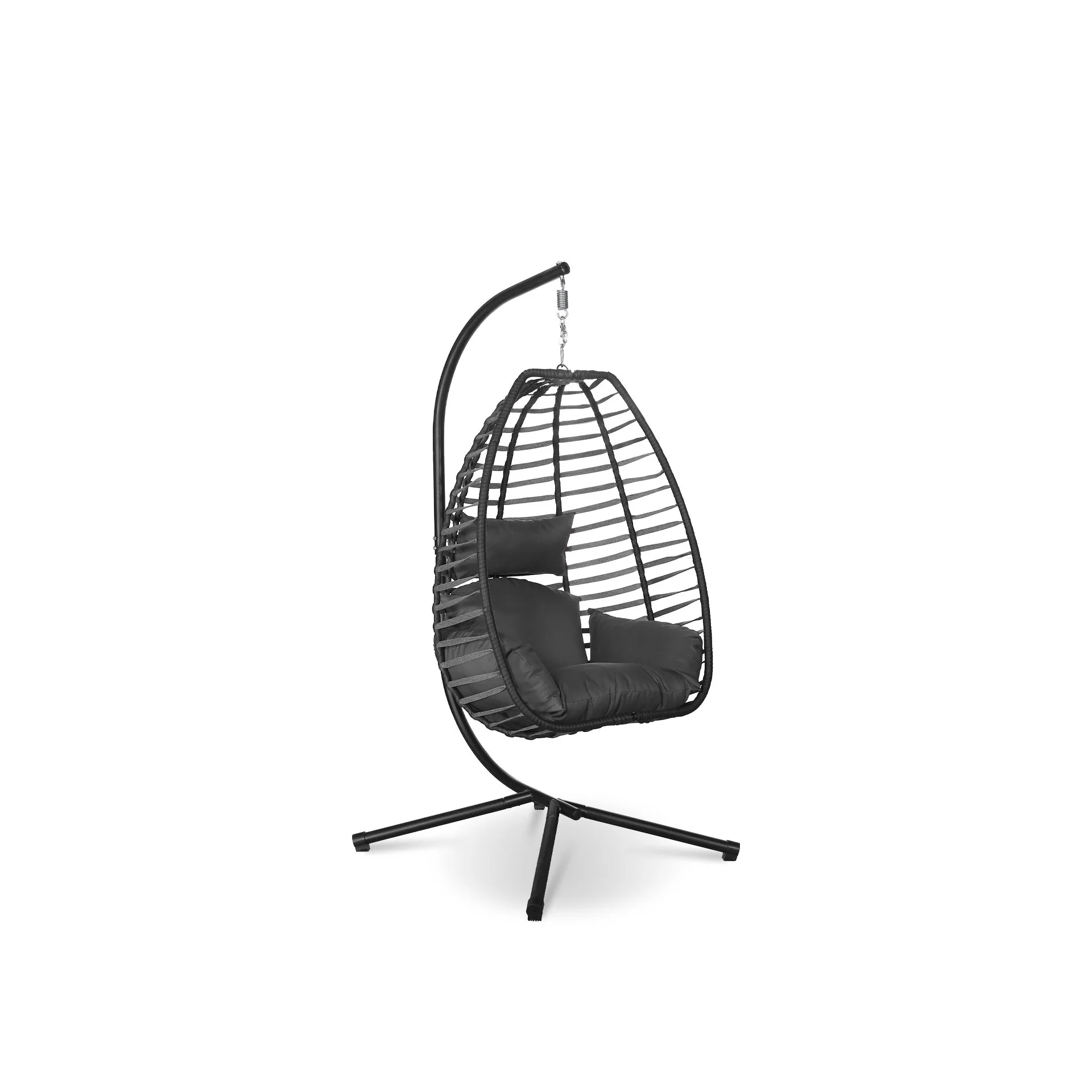 Aegina Outdoor Hanging Egg Chair - Dark Grey - Image 2