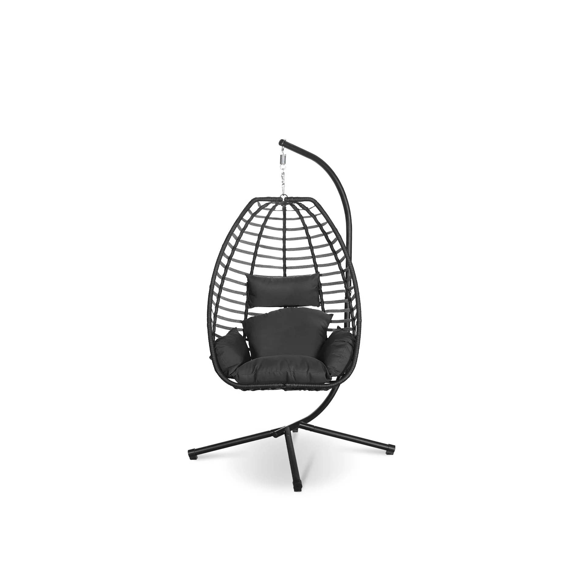Aegina Outdoor Hanging Egg Chair - Dark Grey - Image 3