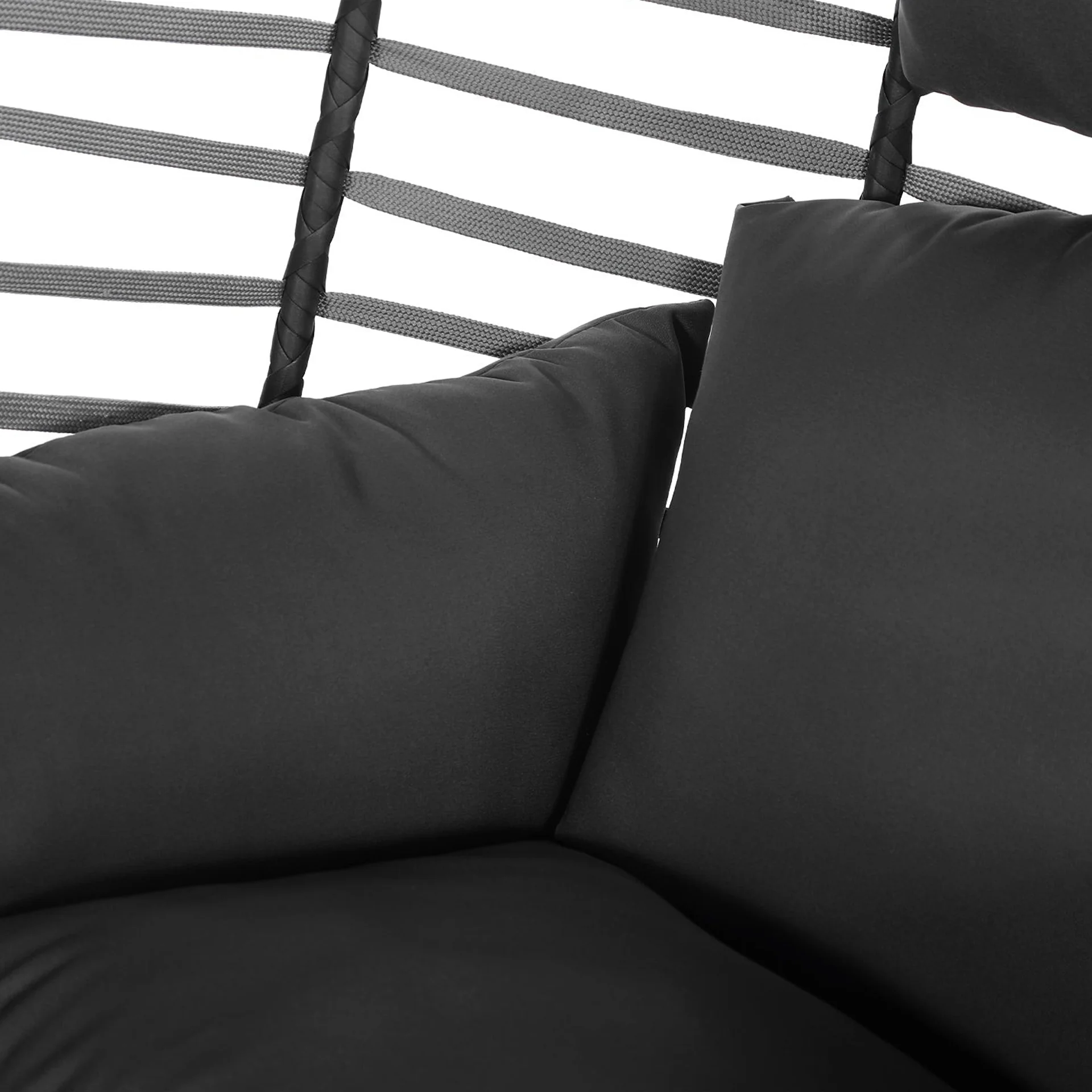 Aegina Outdoor Hanging Egg Chair - Dark Grey - Image 6