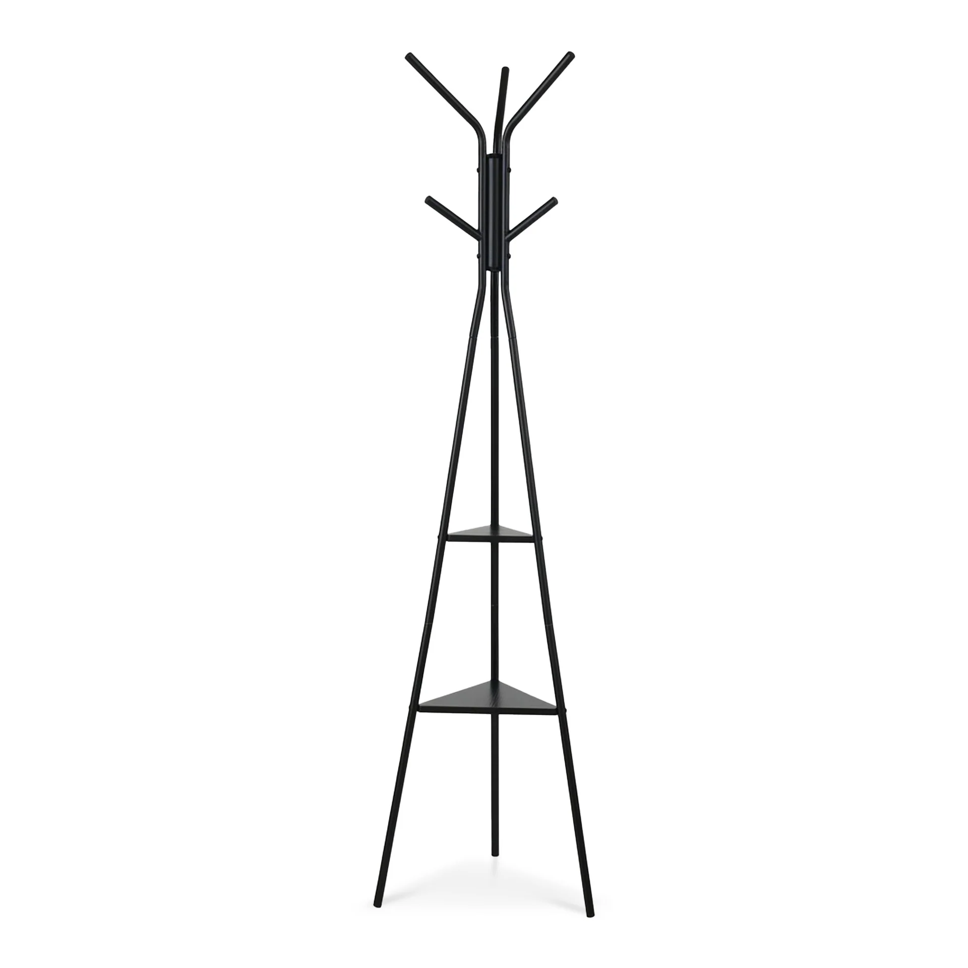 Aero Coat Rack with Storage Shelves - Black - Image 7
