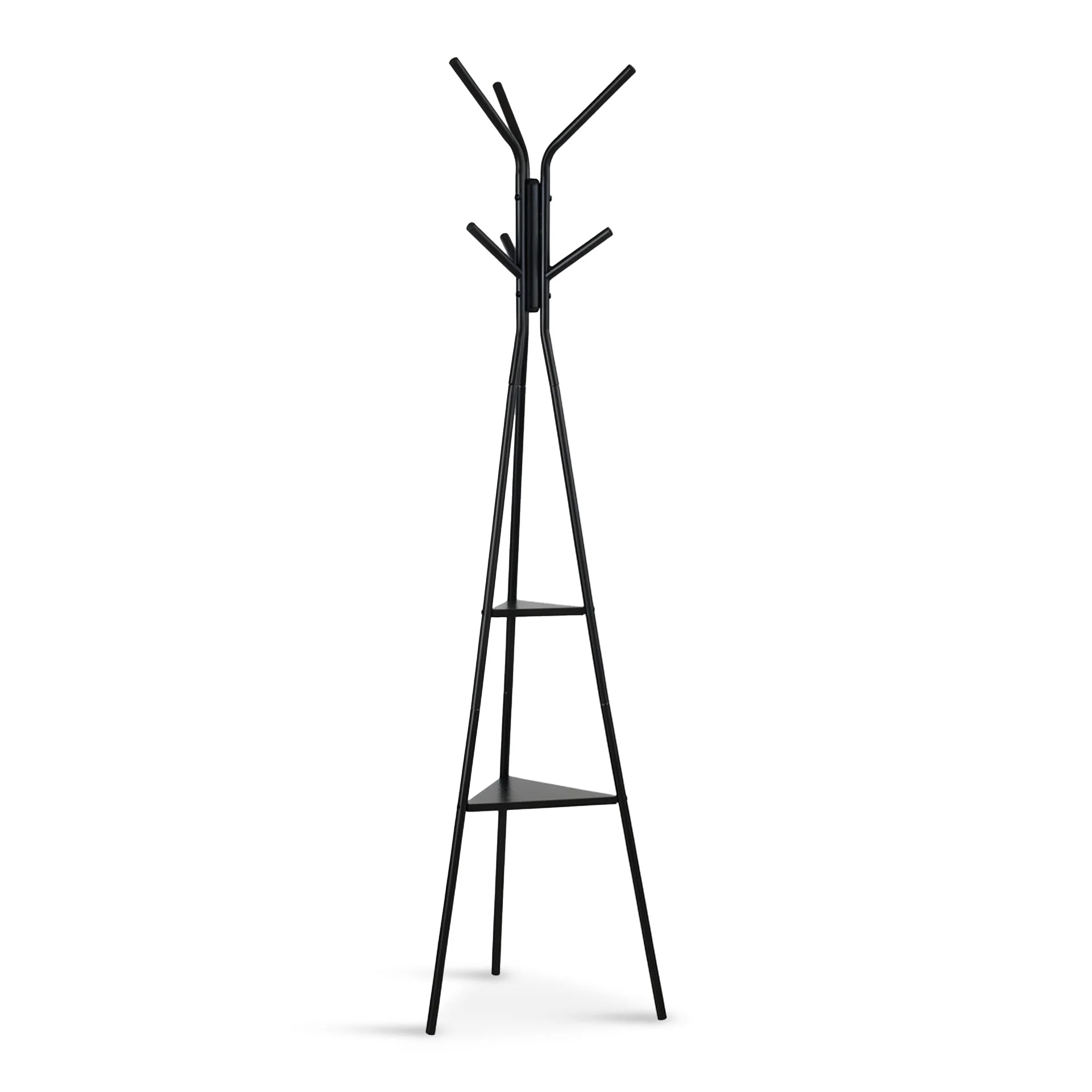 Aero Coat Rack with Storage Shelves - Black - Image 8