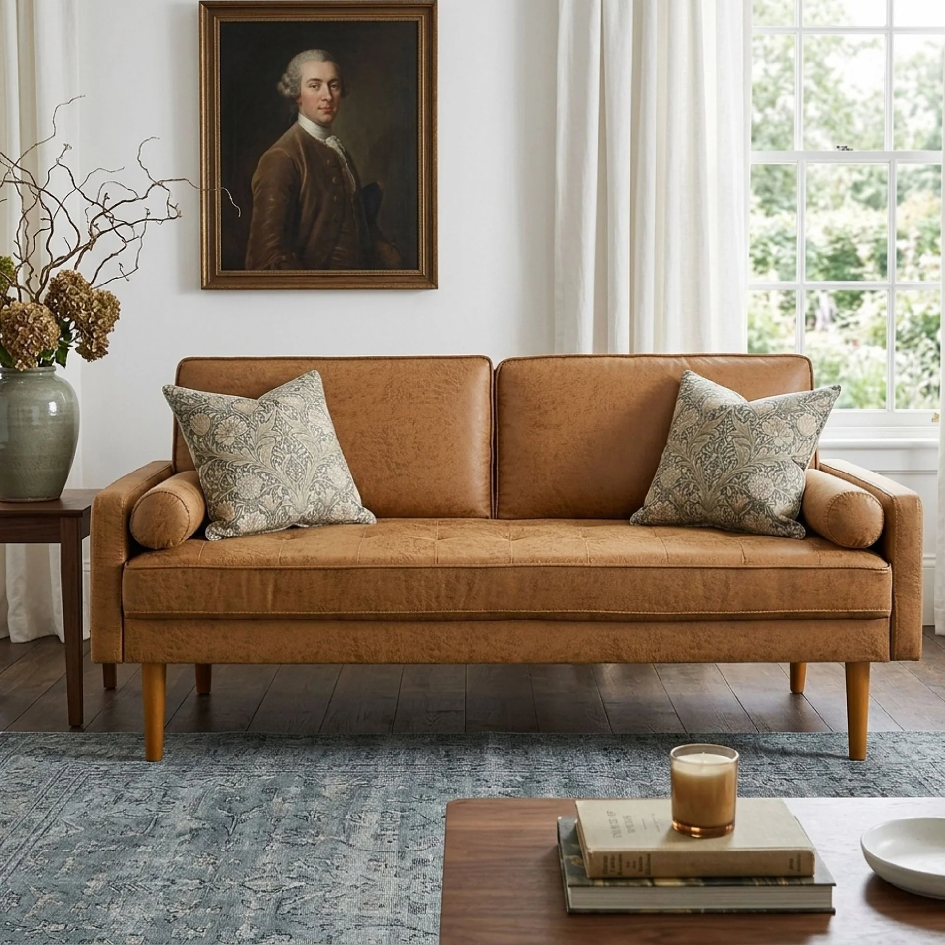 Alaina 3 Seater Sofa - Brown - Image 4